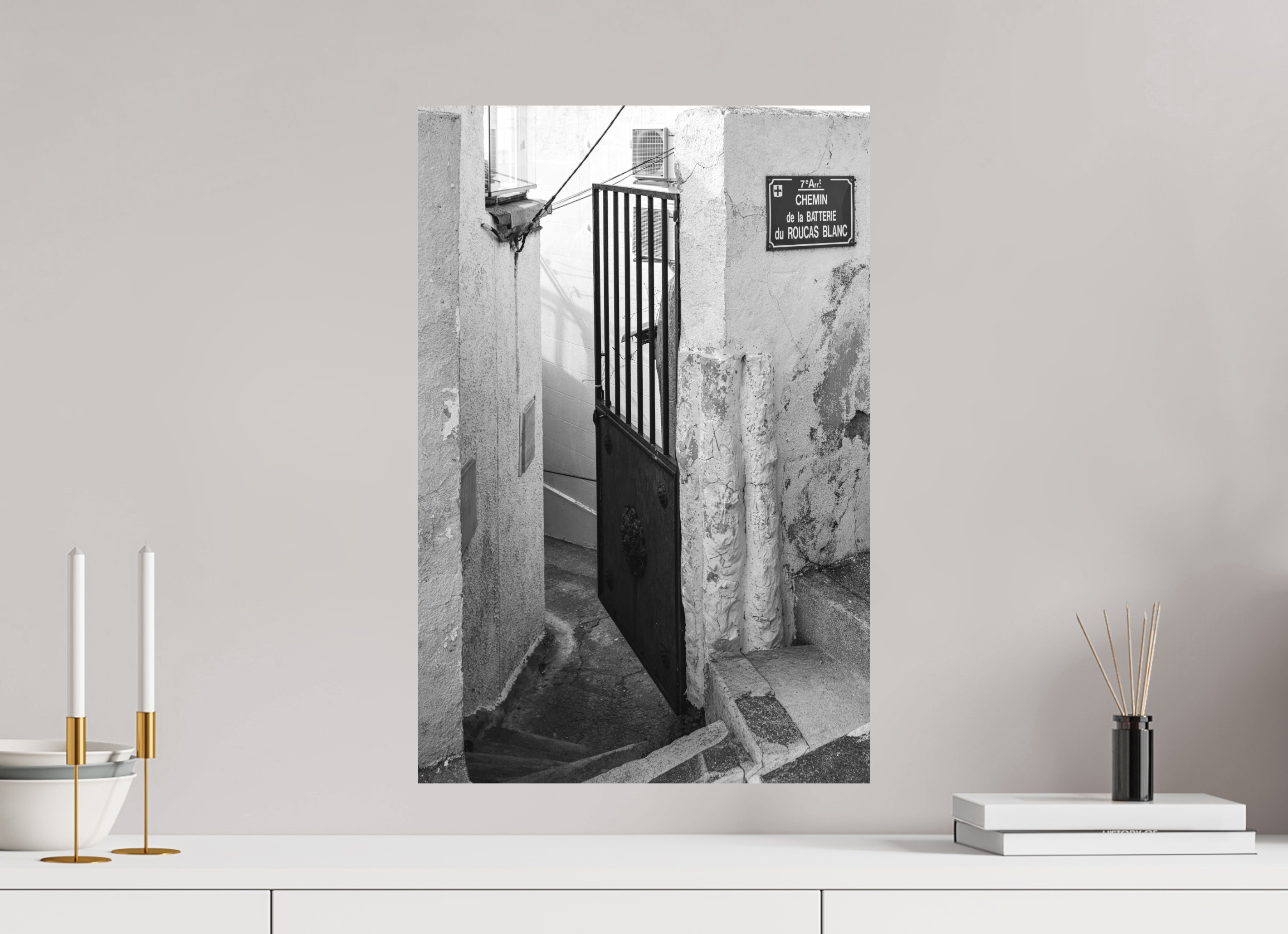 40 x 60 cm, Tirage N&B mat seul Perspective urbaine - Passage Secret