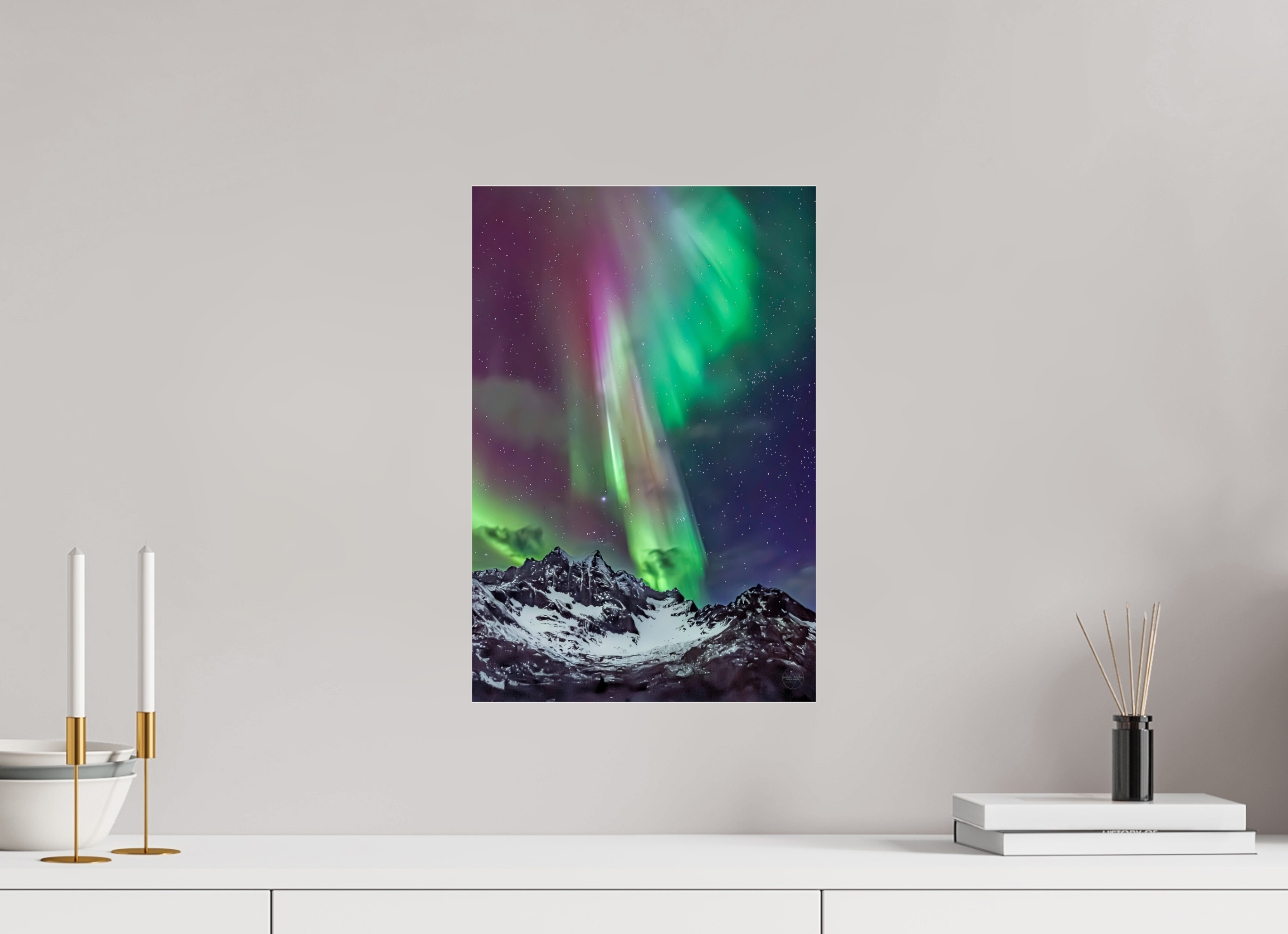 30 x 45 cm, Tirage couleur sous Plexi Danse Boréale