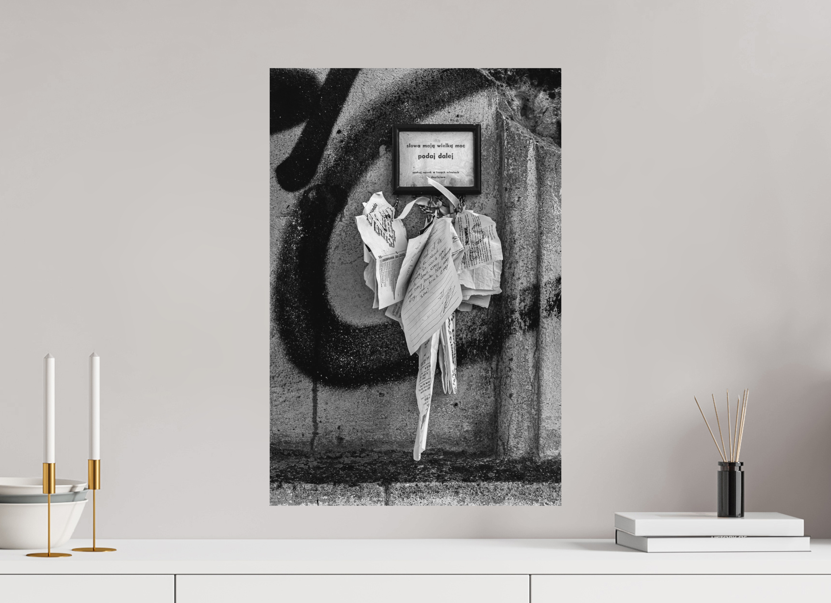 40 x 60 cm, Tirage N&B mat seul Impression photographique – Les mots