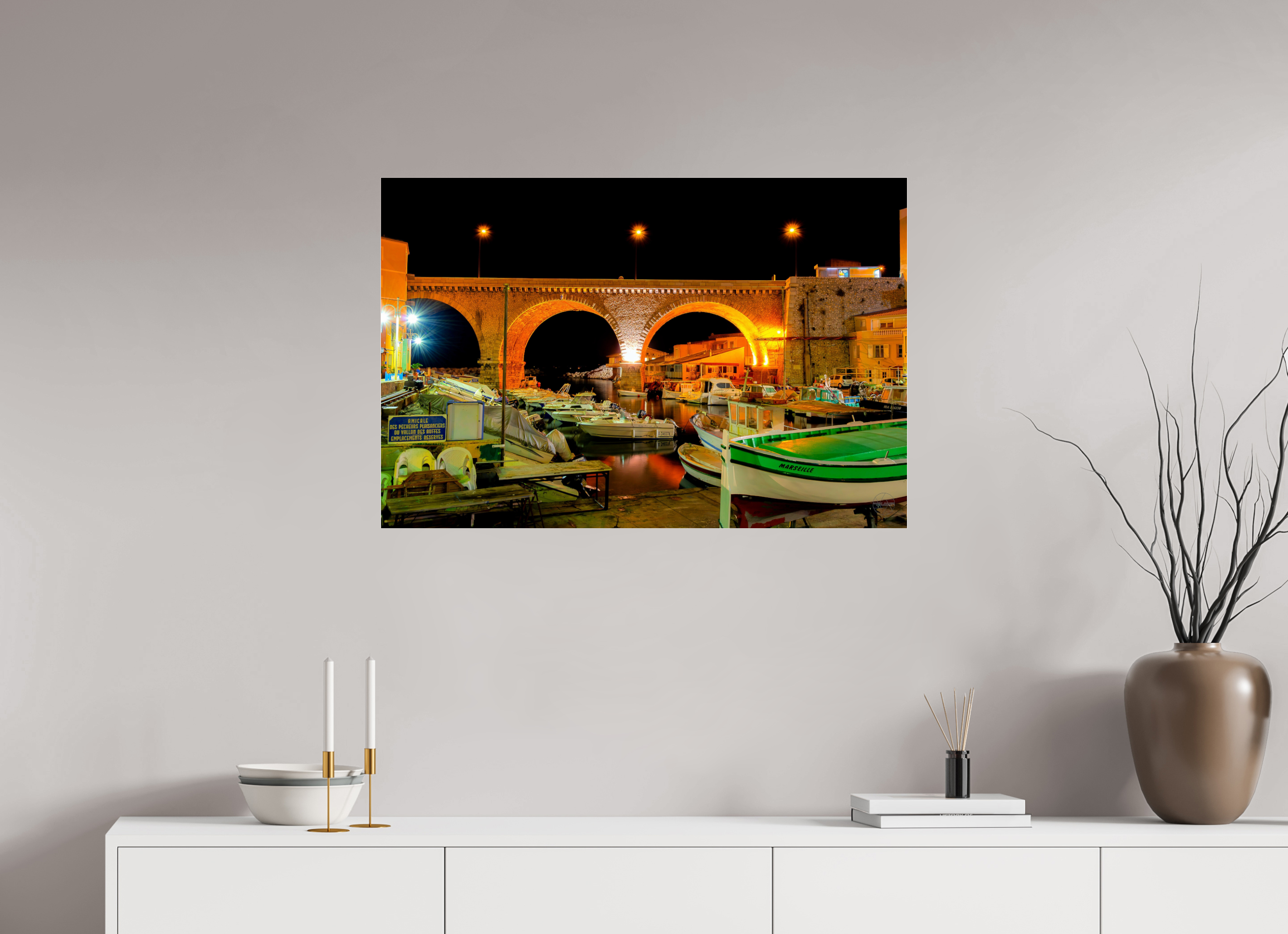 90 x 60 cm, Tirage couleur sous Plexi Sous les Arches du Vallon