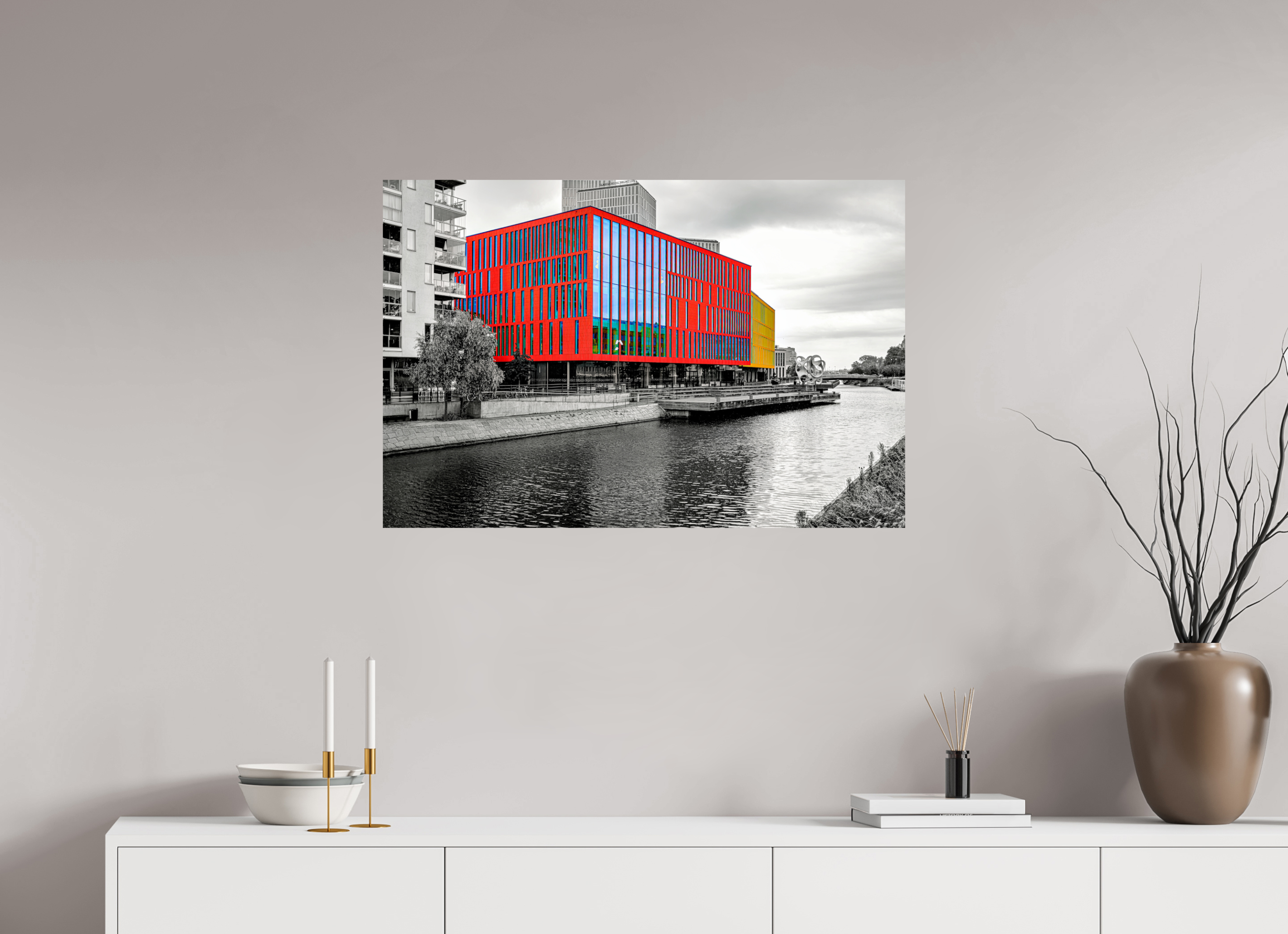 90 x 60 cm, Tirage couleur brillant seul Chromatisme Urbain | Poster Architecture Contemporaine Design