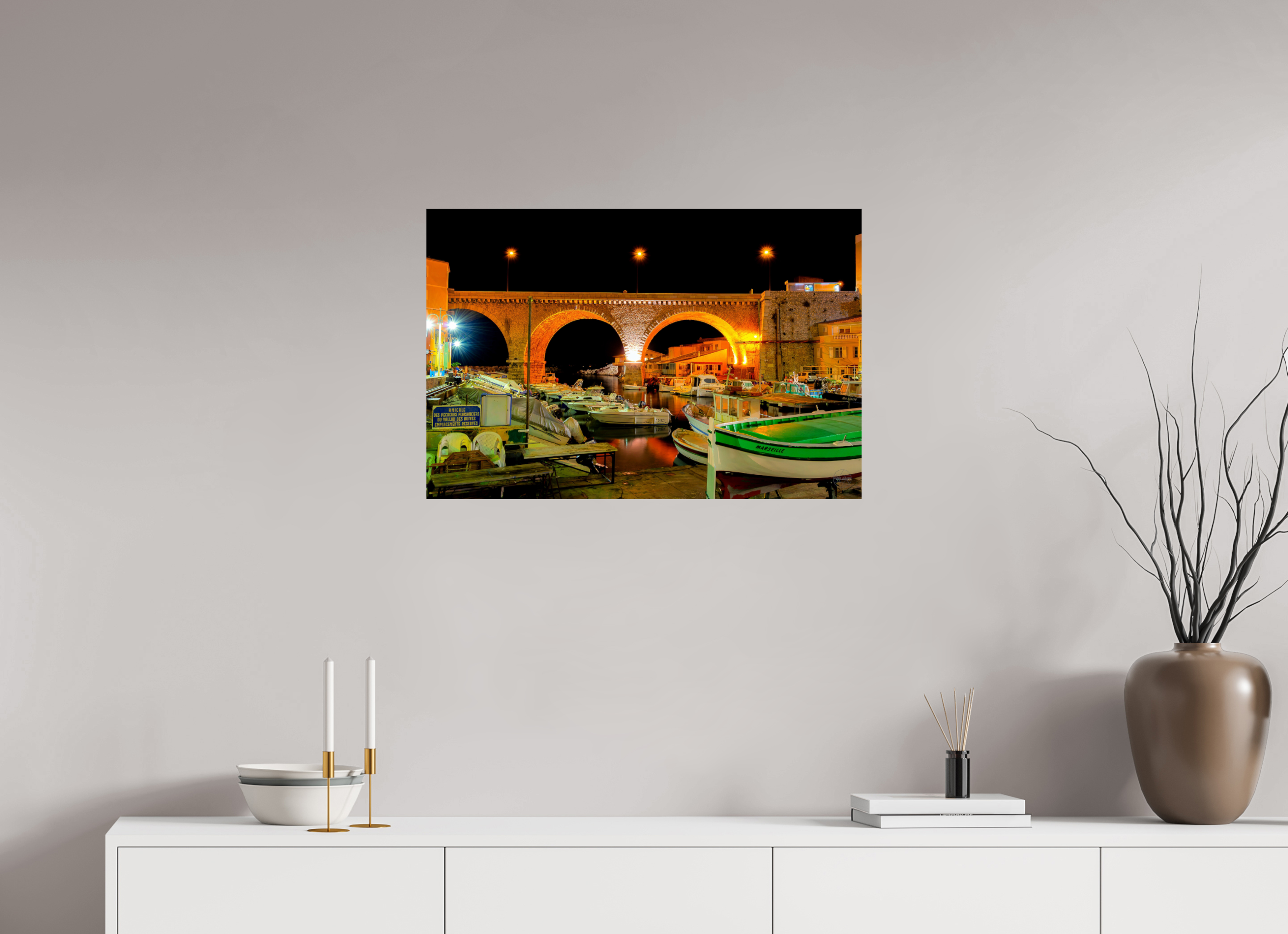75 x 50 cm, Tirage couleur brillant seul Sous les Arches du Vallon