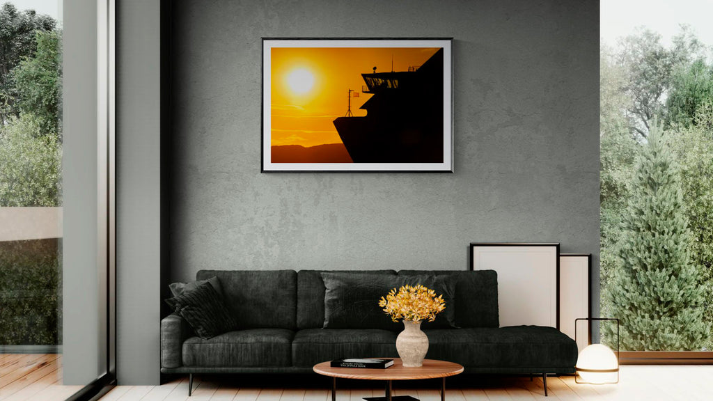 Lumière dorée sur la mer