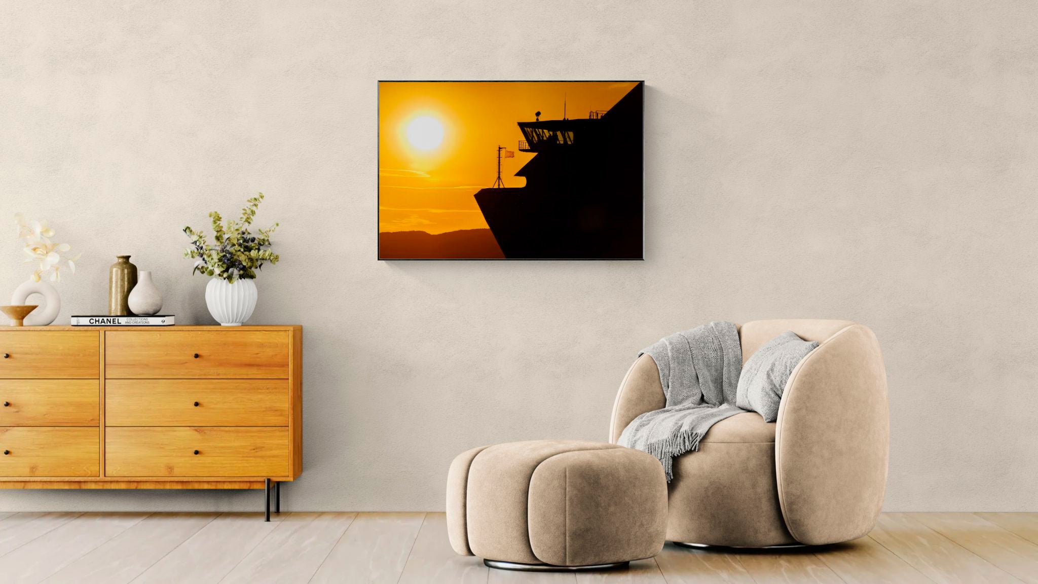 Lumière dorée sur la mer