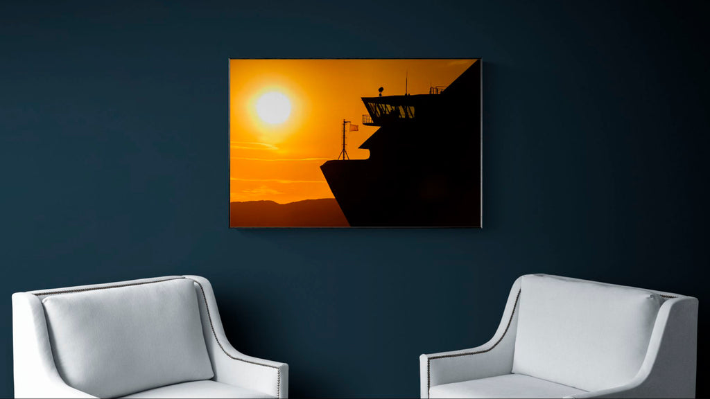 Lumière dorée sur la mer