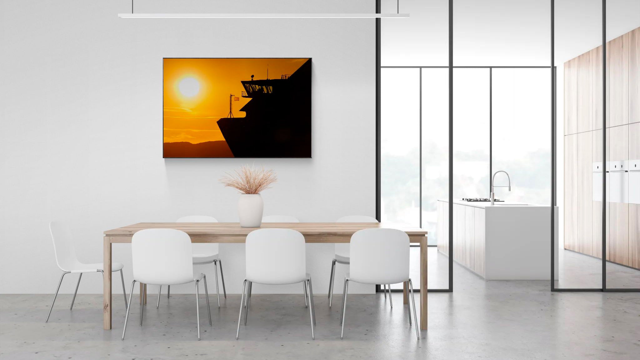 Lumière dorée sur la mer