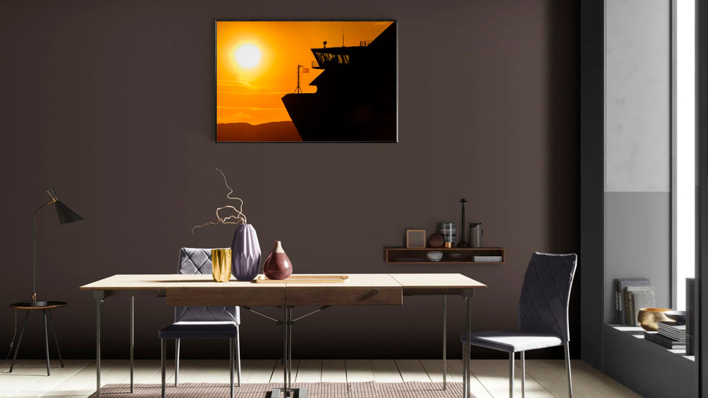 Lumière dorée sur la mer