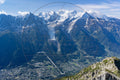 Panoramablick auf das Mont-Blanc-Massiv und das Chamonix-Tal