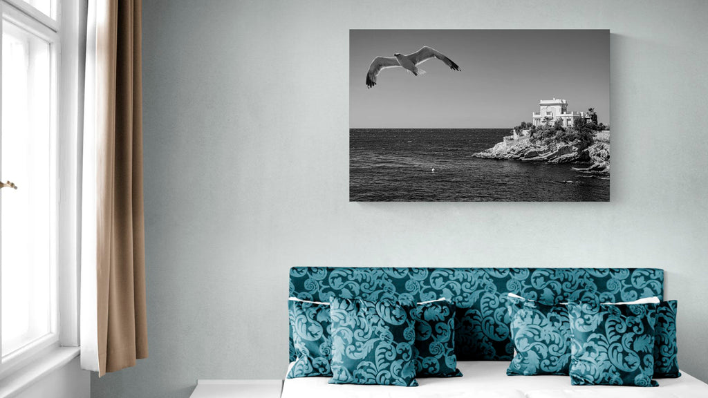 La maison, l'oiseau et la mer