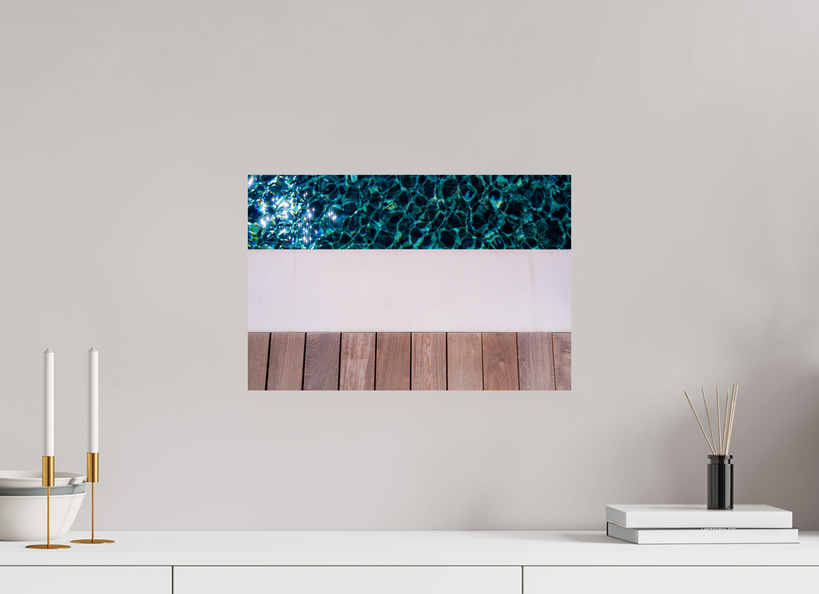 45 x 30 cm, Tirage couleur brillant seul Décoration murale – Ligne d’eau