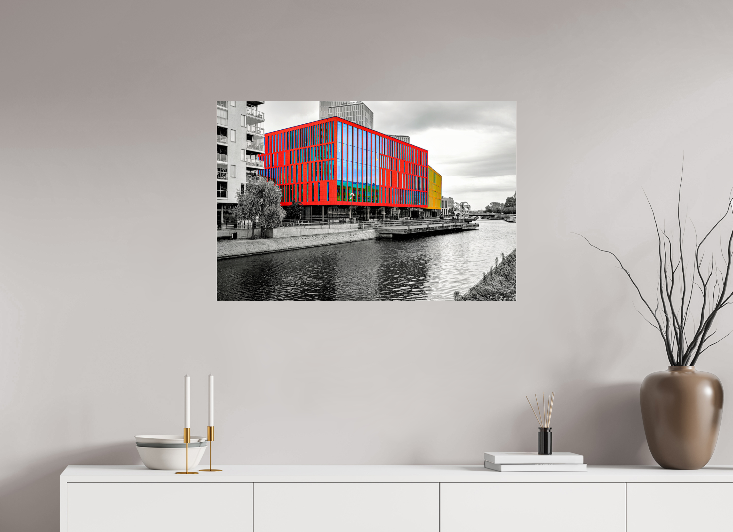 90 x 60 cm, Tirage couleur sous Plexi Chromatisme Urbain | Poster Architecture Contemporaine Design
