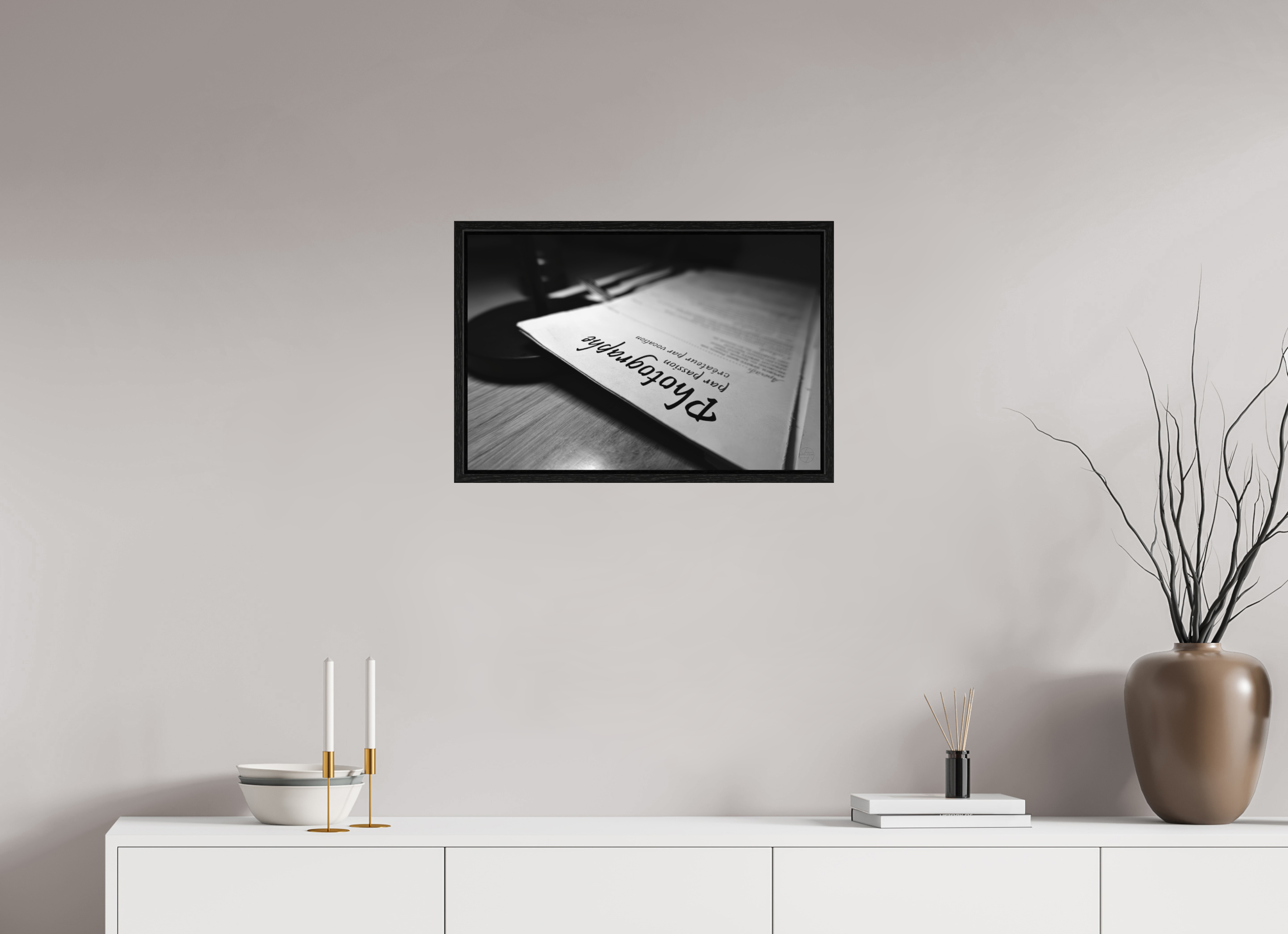 60 x 40 cm, Tirage N&B dans Caisse américaine noire Photographe par passion, créateur par vocation | Poster Fine Art