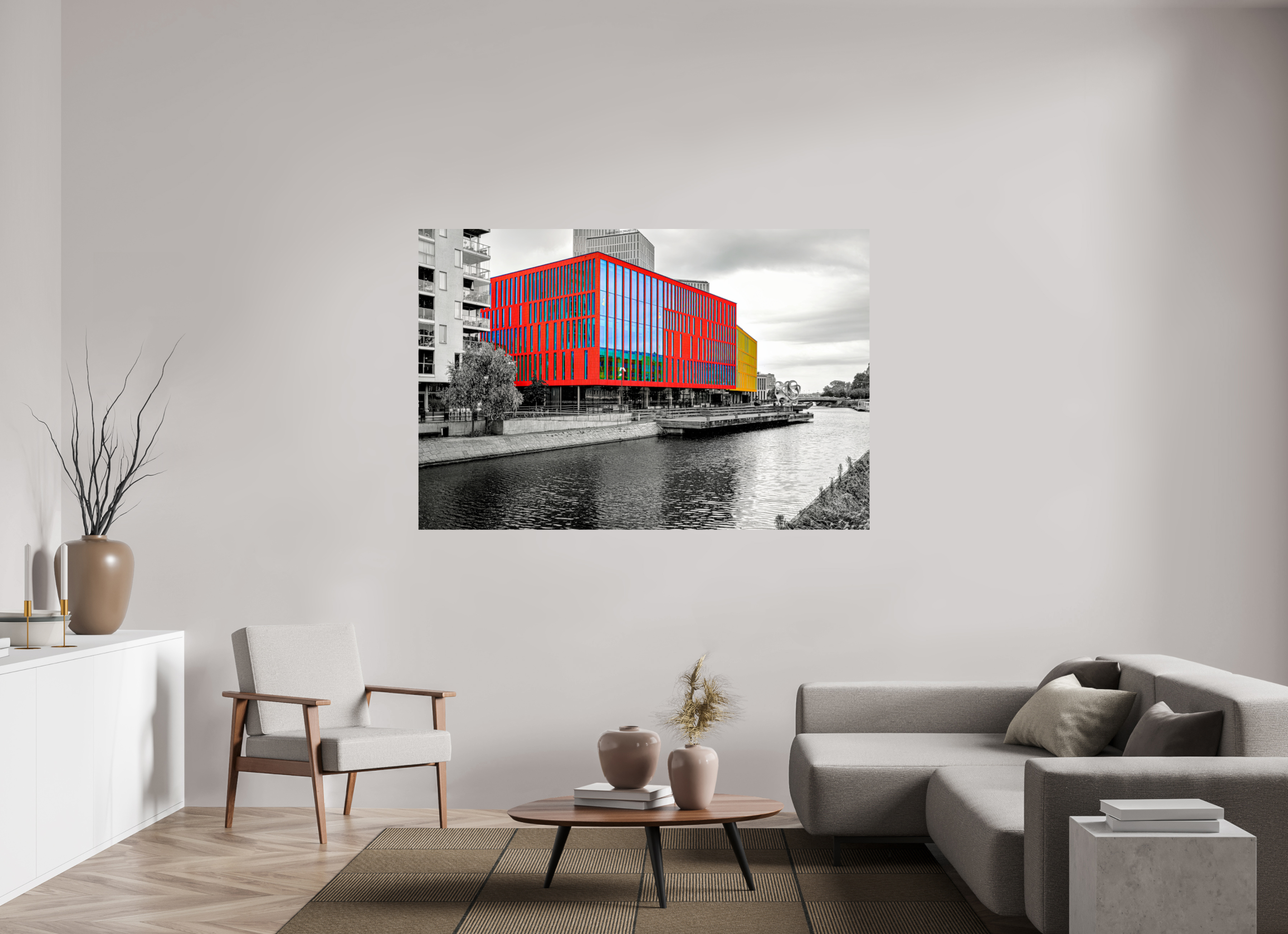 180 x 120 cm, Tirage couleur brillant seul Chromatisme Urbain | Poster Architecture Contemporaine Design