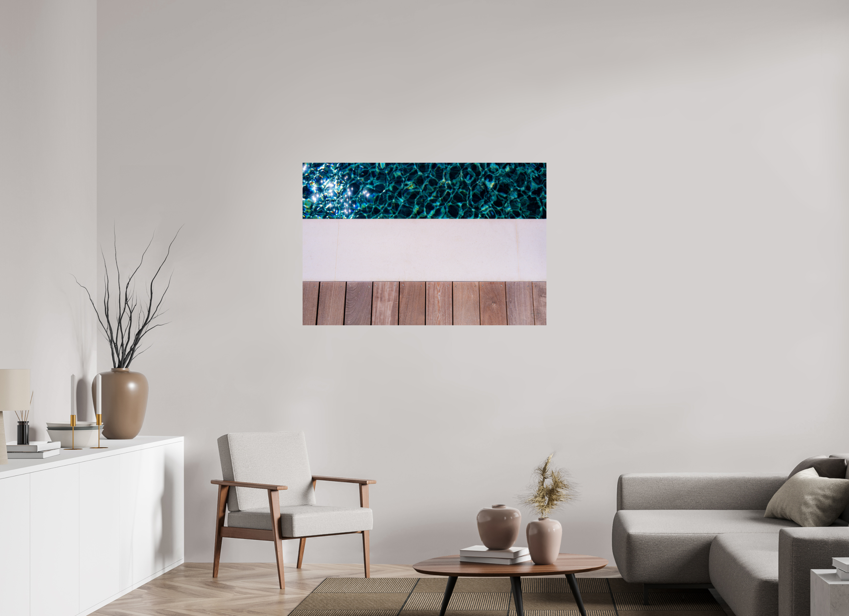 120 x 80 cm, Tirage couleur brillant seul Décoration murale – Ligne d’eau