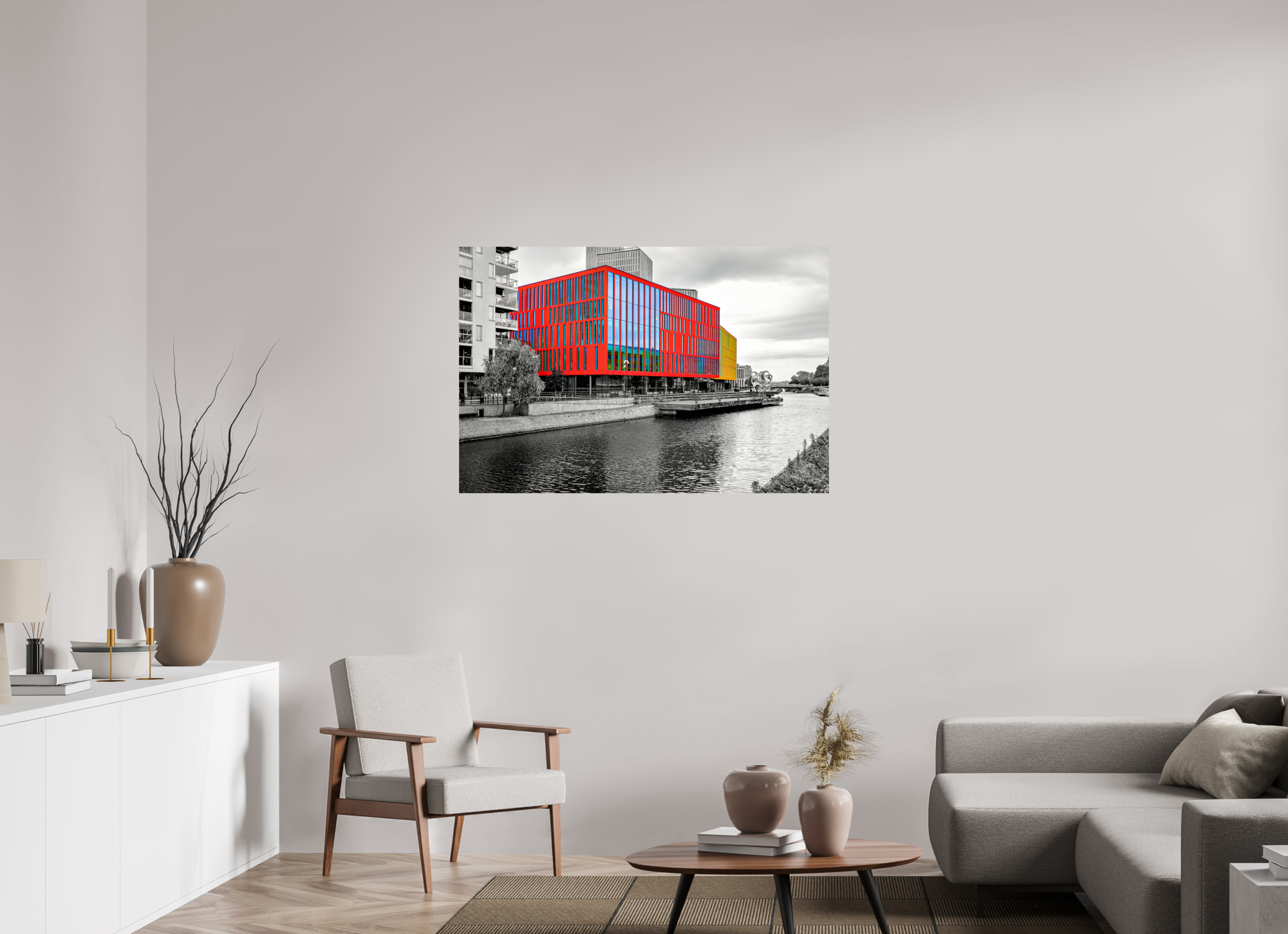 120 x 80 cm, Tirage couleur brillant seul Chromatisme Urbain | Poster Architecture Contemporaine Design