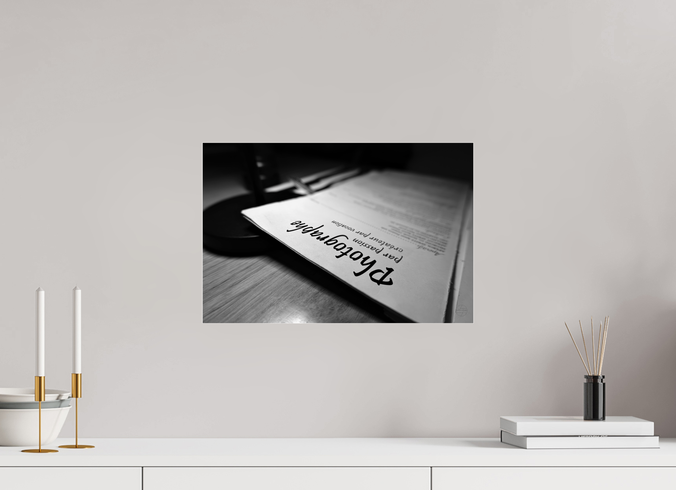 45 x 30 cm, Tirage N&B sous Plexi Photographe par passion, créateur par vocation | Poster Fine Art