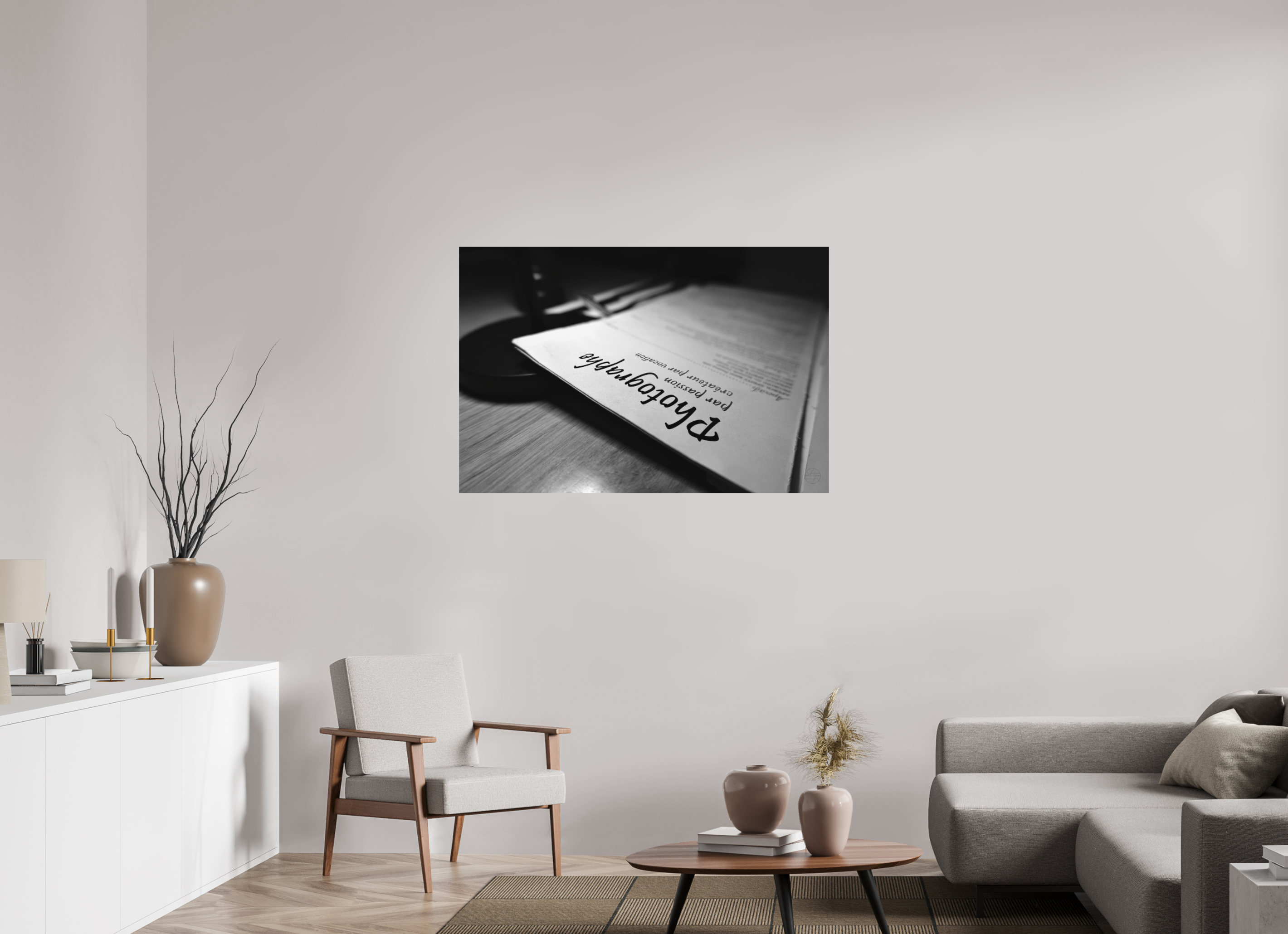 120 x 80 cm, Tirage N&B mat seul Photographe par passion, créateur par vocation | Poster Fine Art