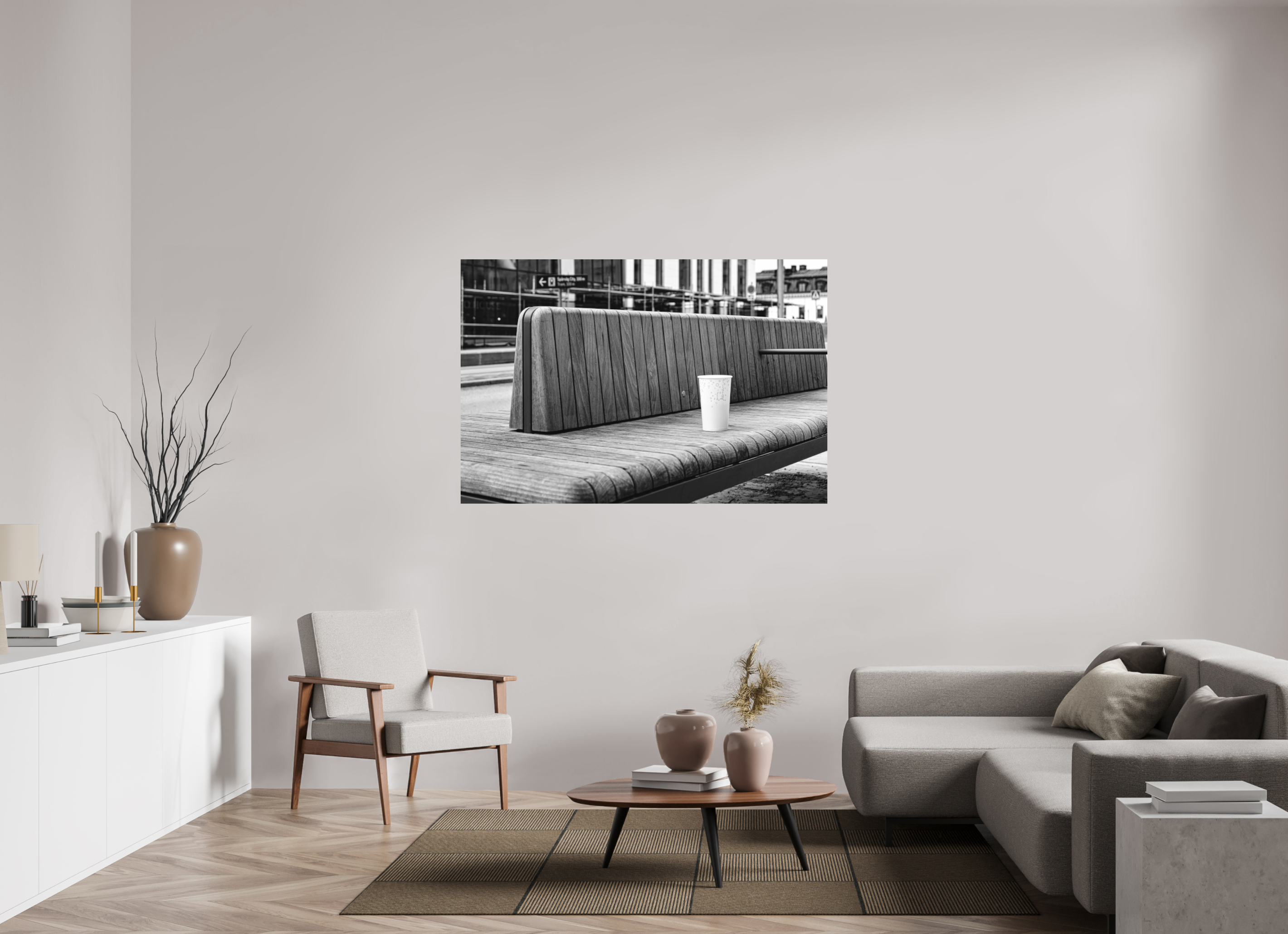 150 x 100 cm, Tirage N&B mat seul Décoration murale contemporaine - L’Oubli