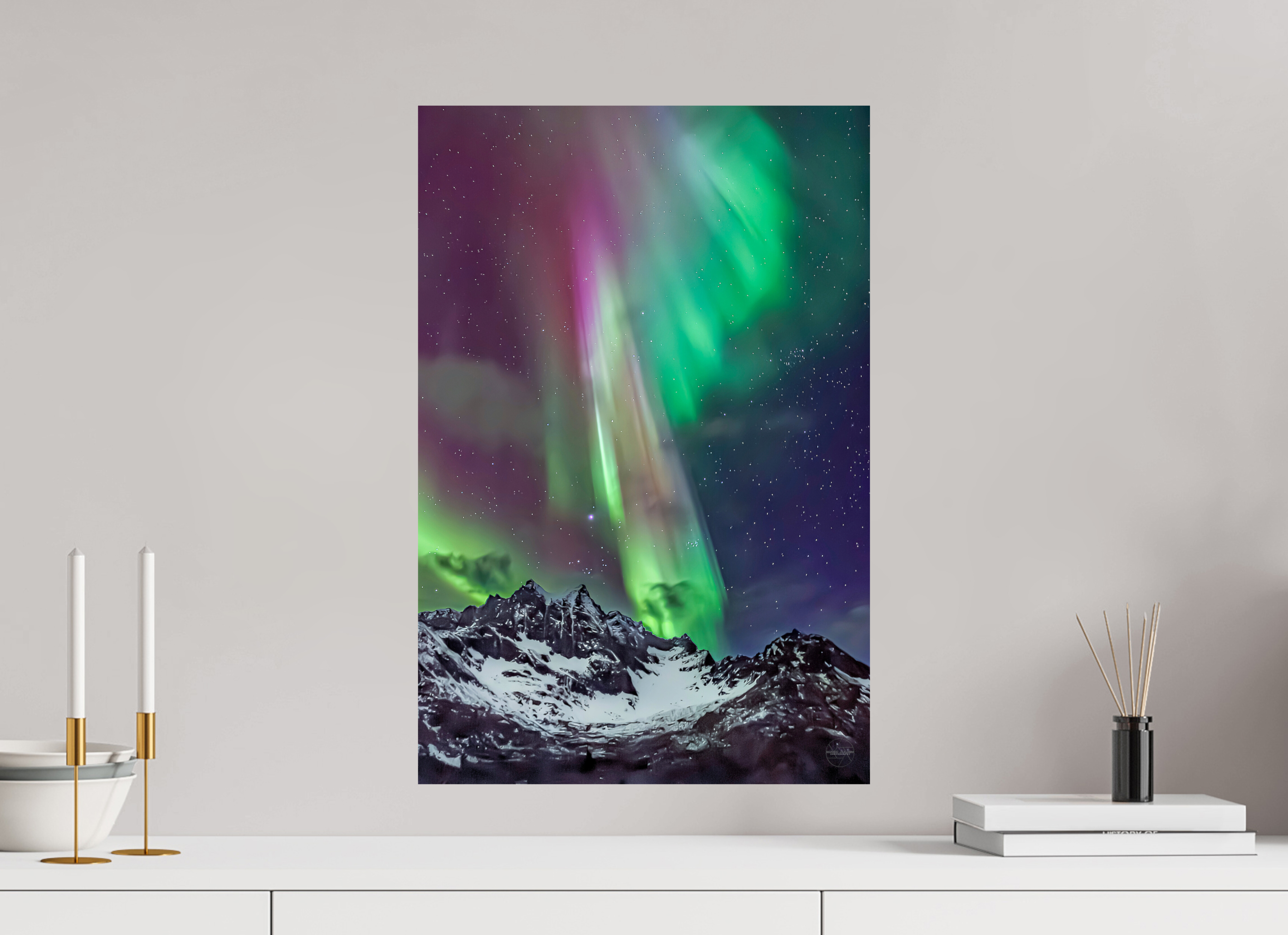 40 x 60 cm, Tirage couleur brillant seul Danse Boréale