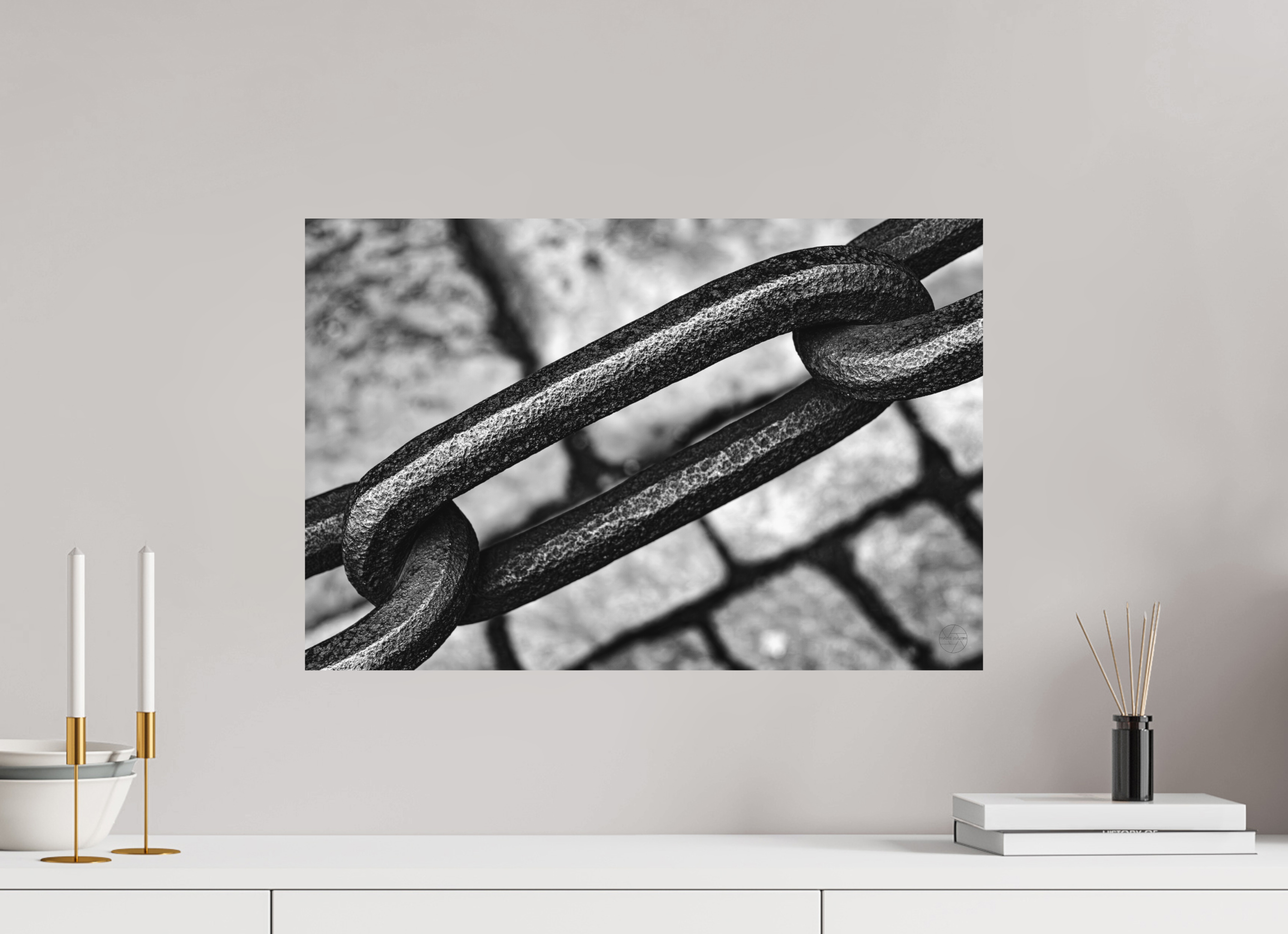 60 x 40 cm, Tirage N&B mat seul L’étreinte du fer