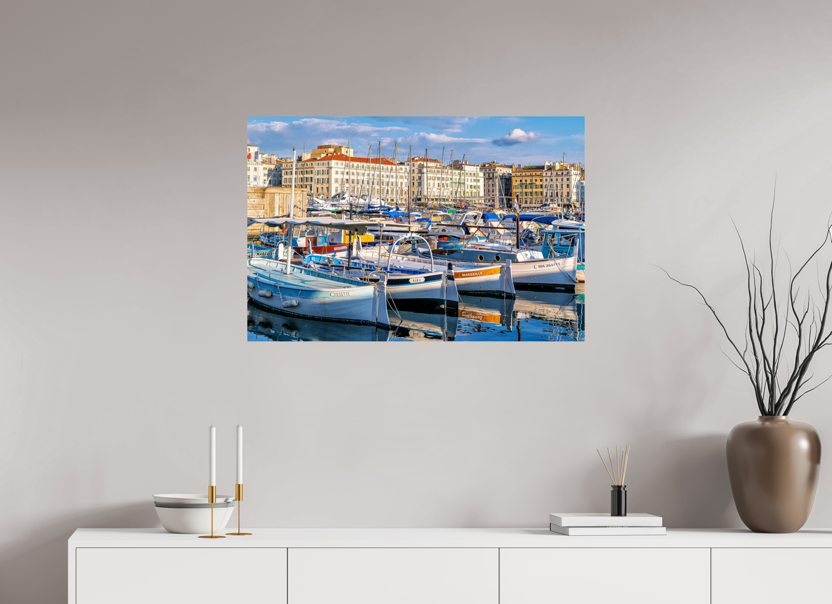 90 x 60 cm, Photo Print On Fuji Crystal DP II Barques et Vieux Port