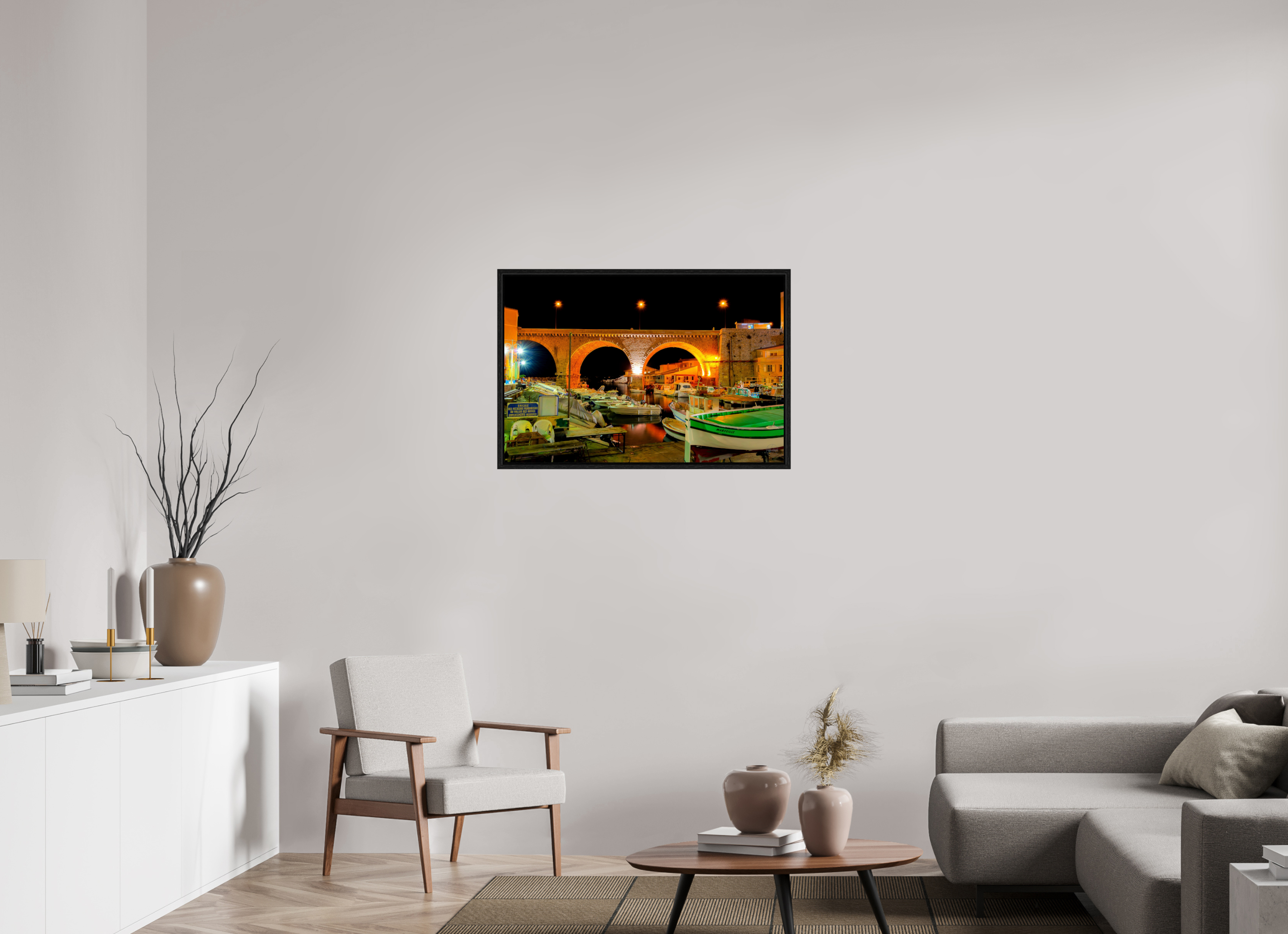 90 x 60 cm, Tirage couleur dans Caisse américaine noire Sous les Arches du Vallon