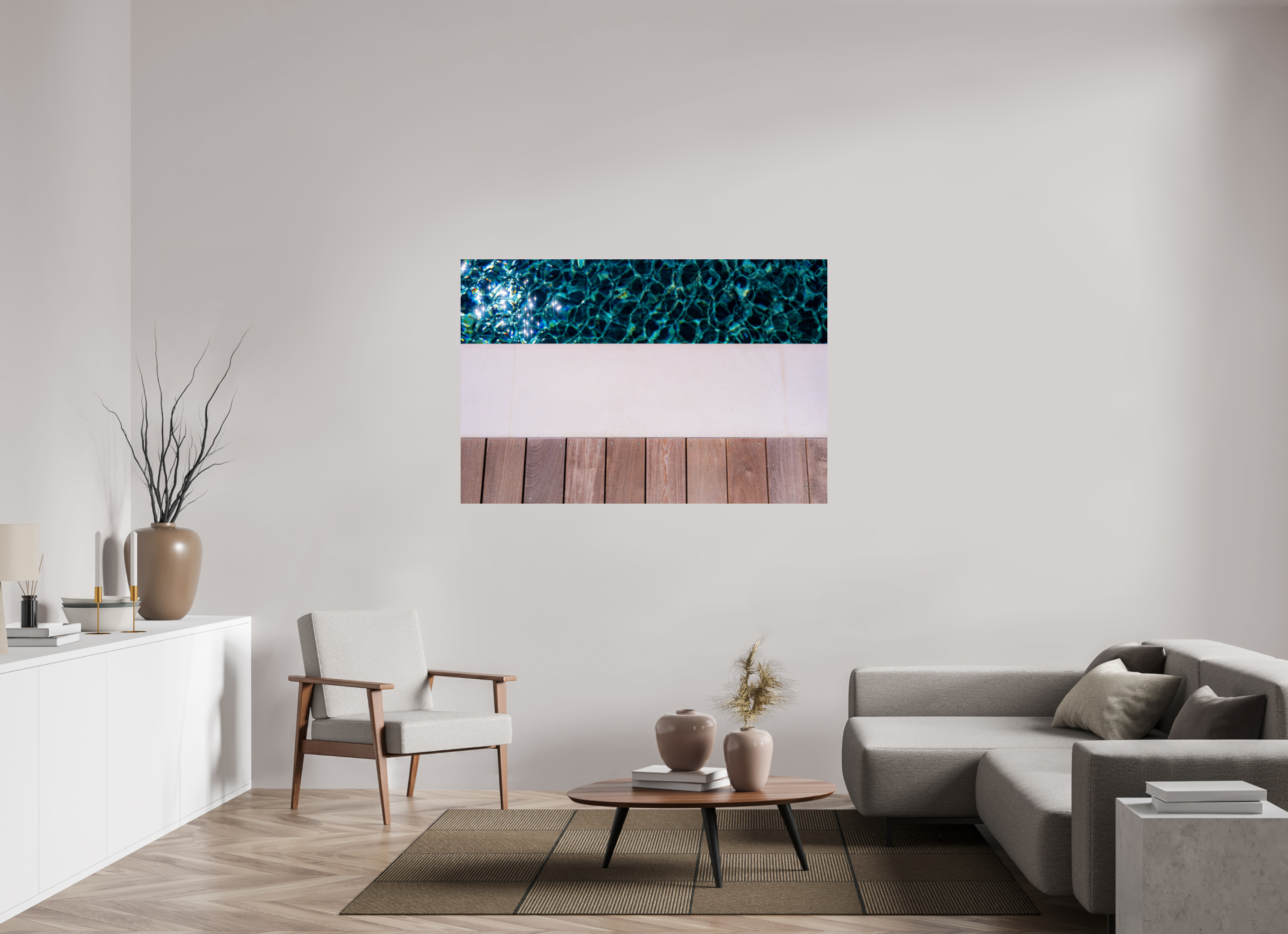 150 x 100 cm, Tirage couleur brillant seul Décoration murale – Ligne d’eau