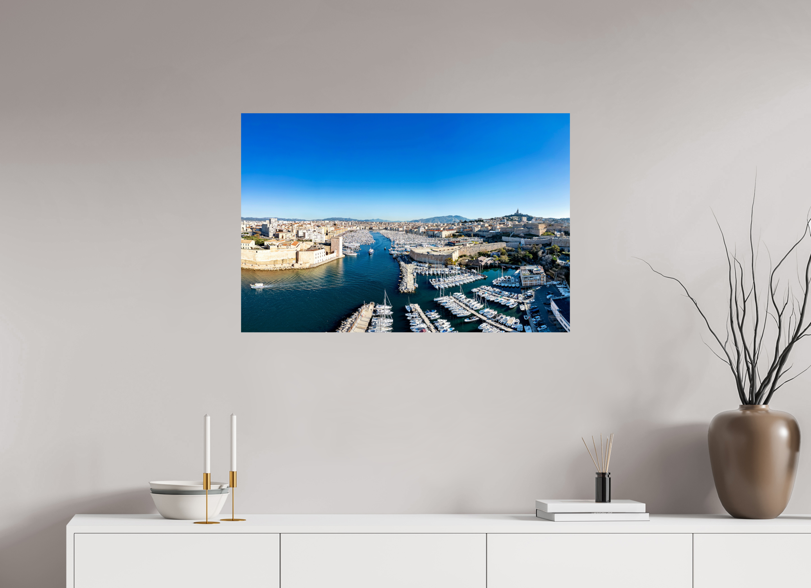 90 x 60 cm, Photo Print On Fuji Crystal DP II Entre ciel bleu et pierre blanche