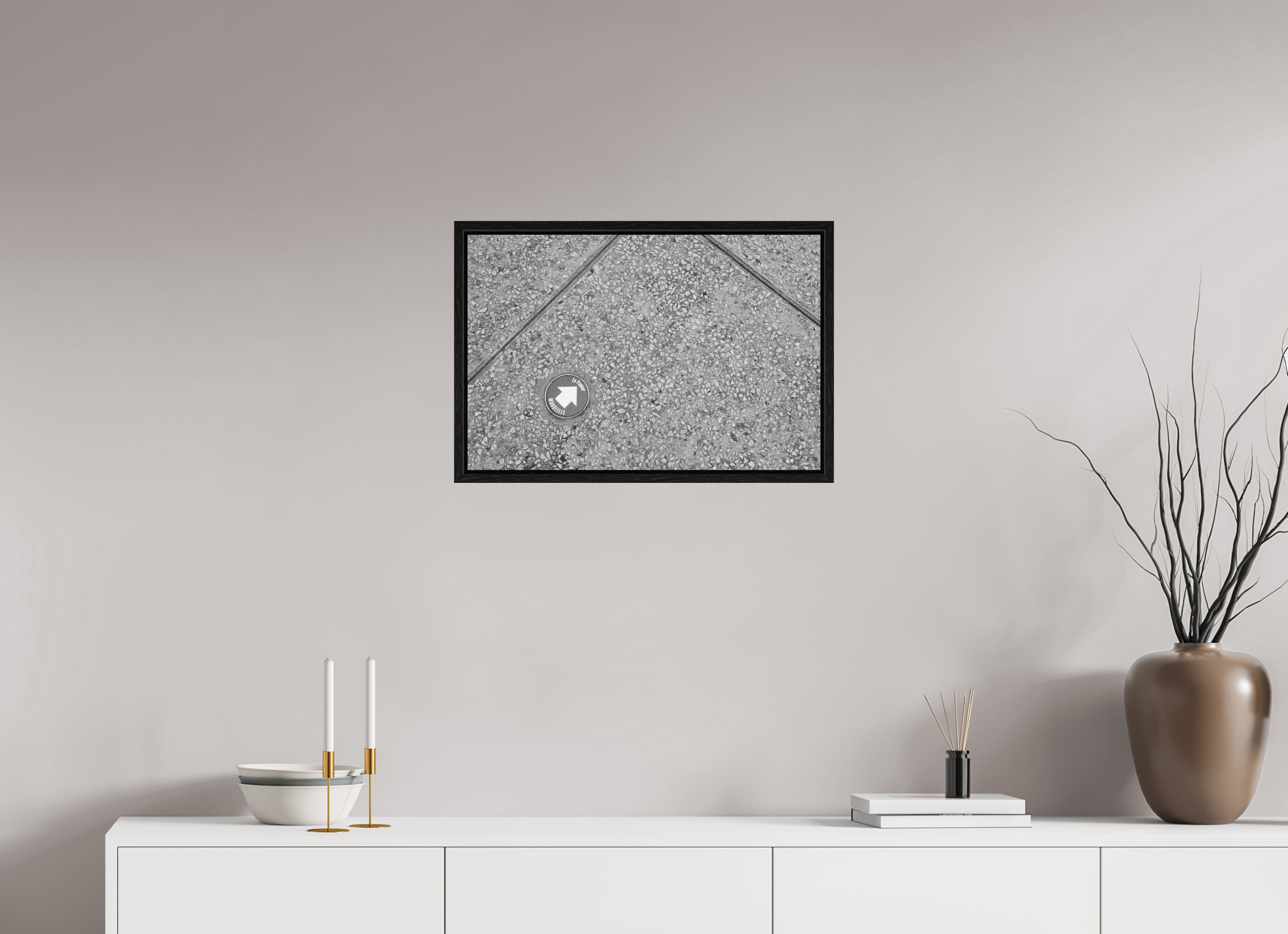 60 x 40 cm, Tirage N&B dans Caisse américaine noire Déco photo murale - Marseille --> Le Panier
