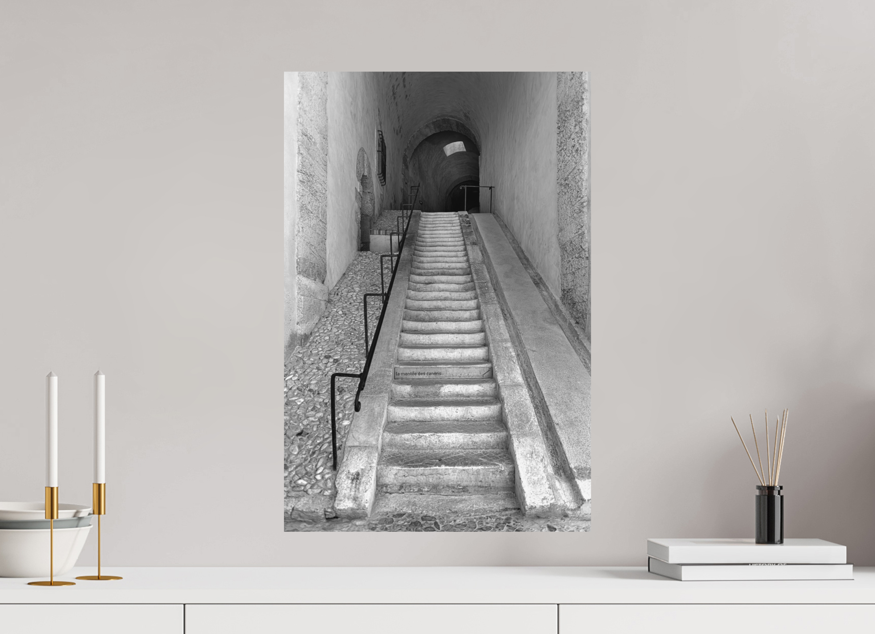 40 x 60 cm, Tirage N&B mat seul Affiche artistique – La Montée des Canons