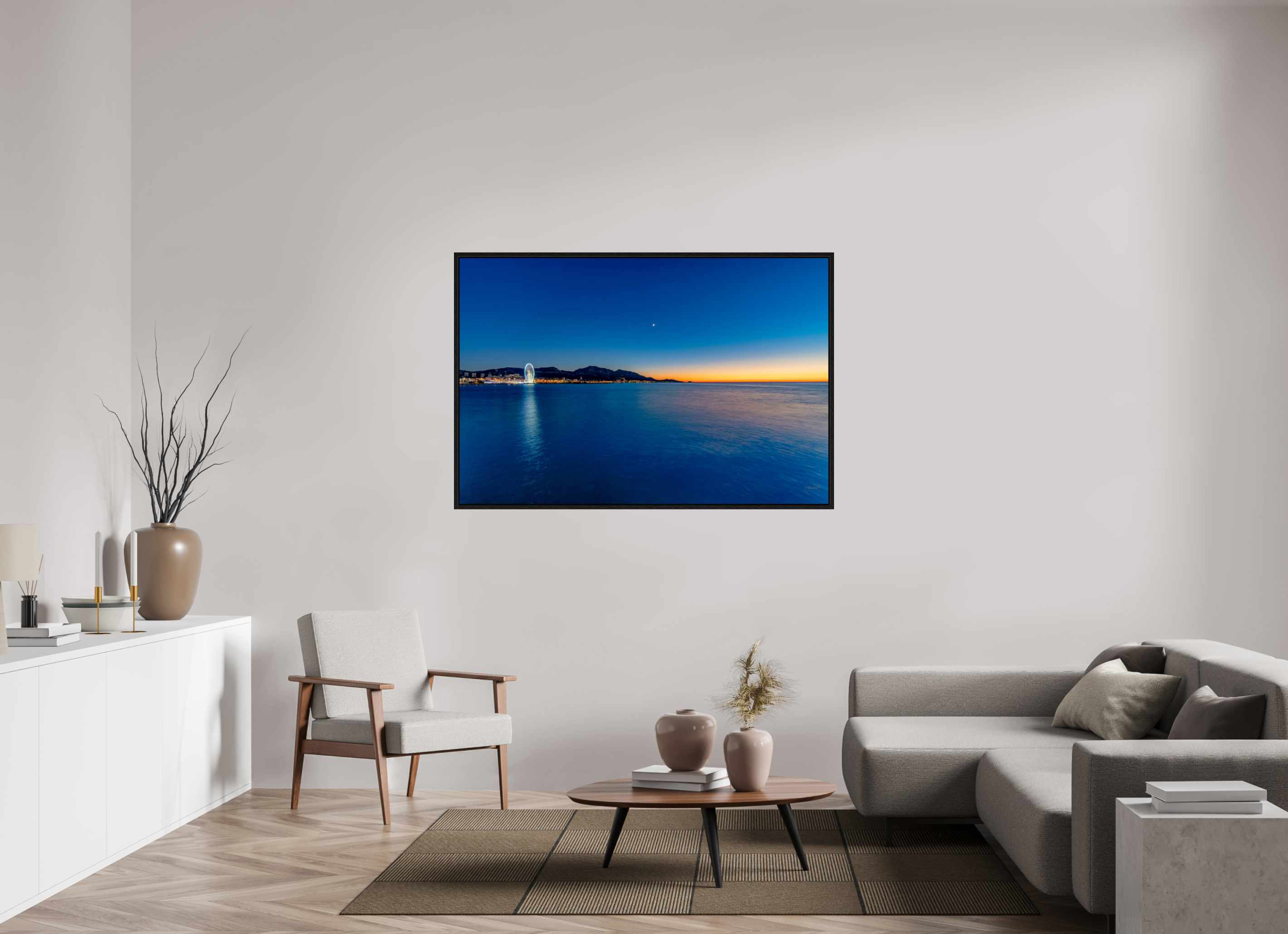 150 x 100 cm, Tirage couleur dans caisse américaine Le calme après la lumière