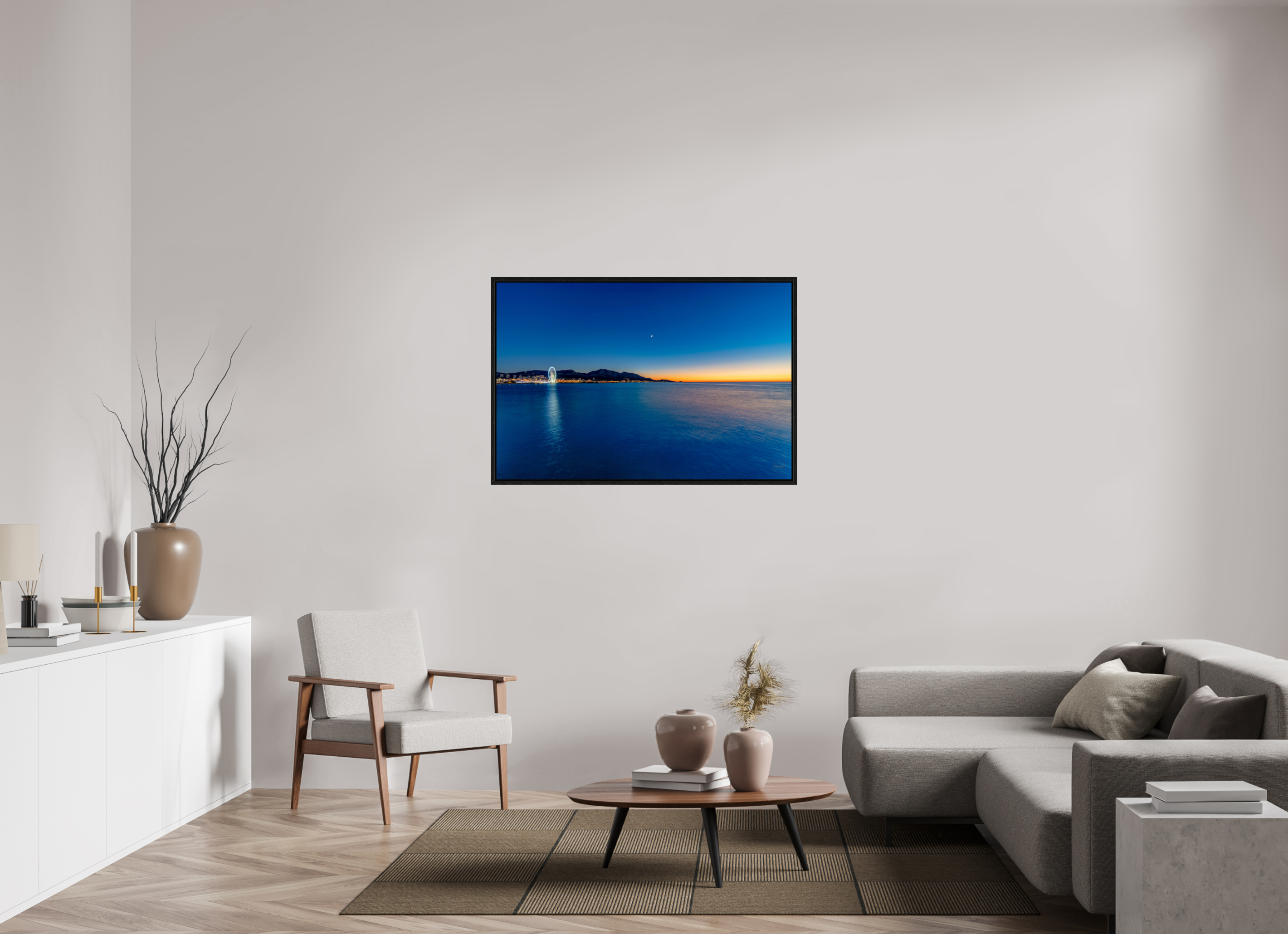 120 x 80 cm, Tirage couleur dans caisse américaine Le calme après la lumière