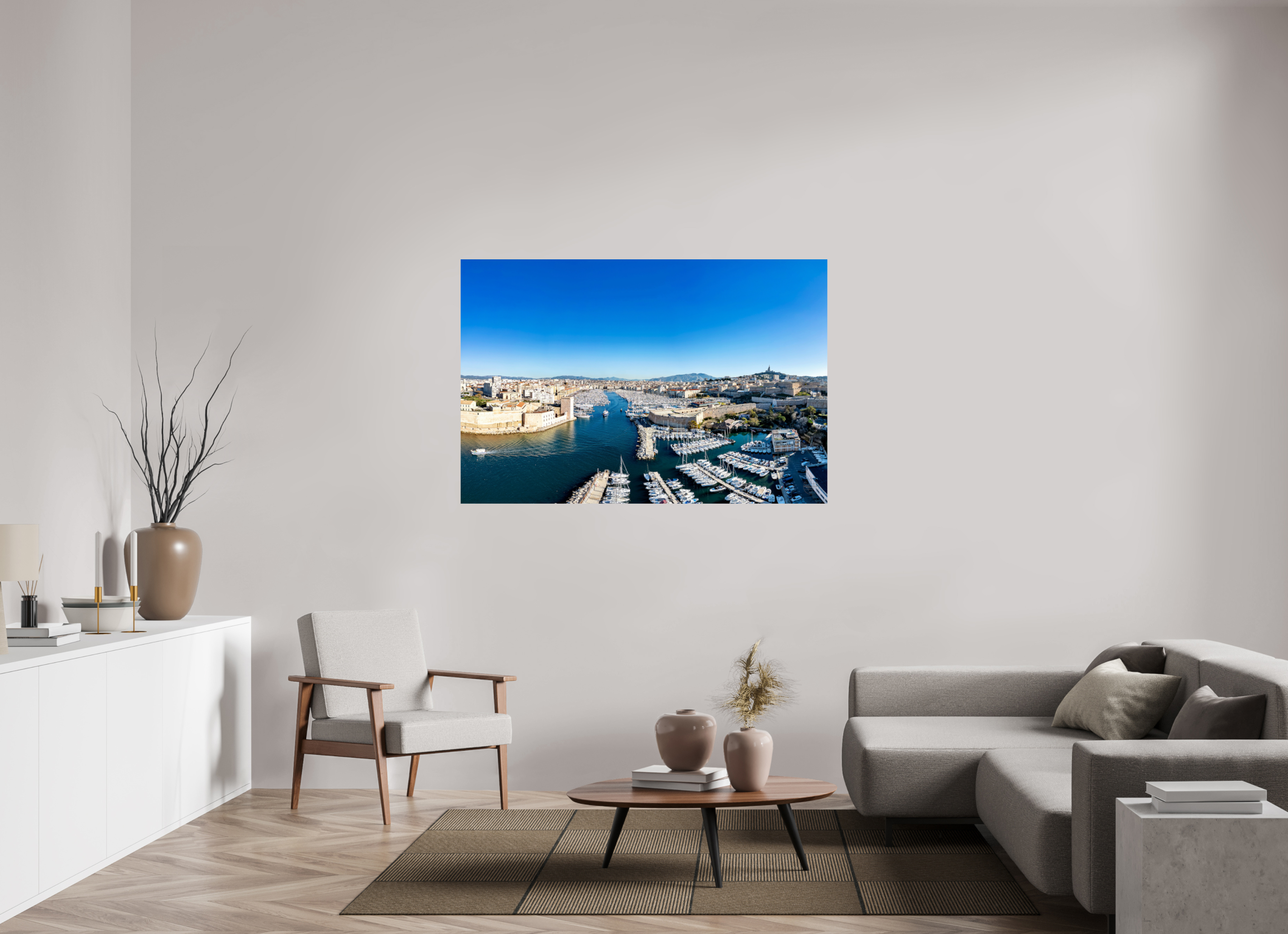 150 x 100 cm, Tirage seul Poster de Marseille - Entre ciel et mer