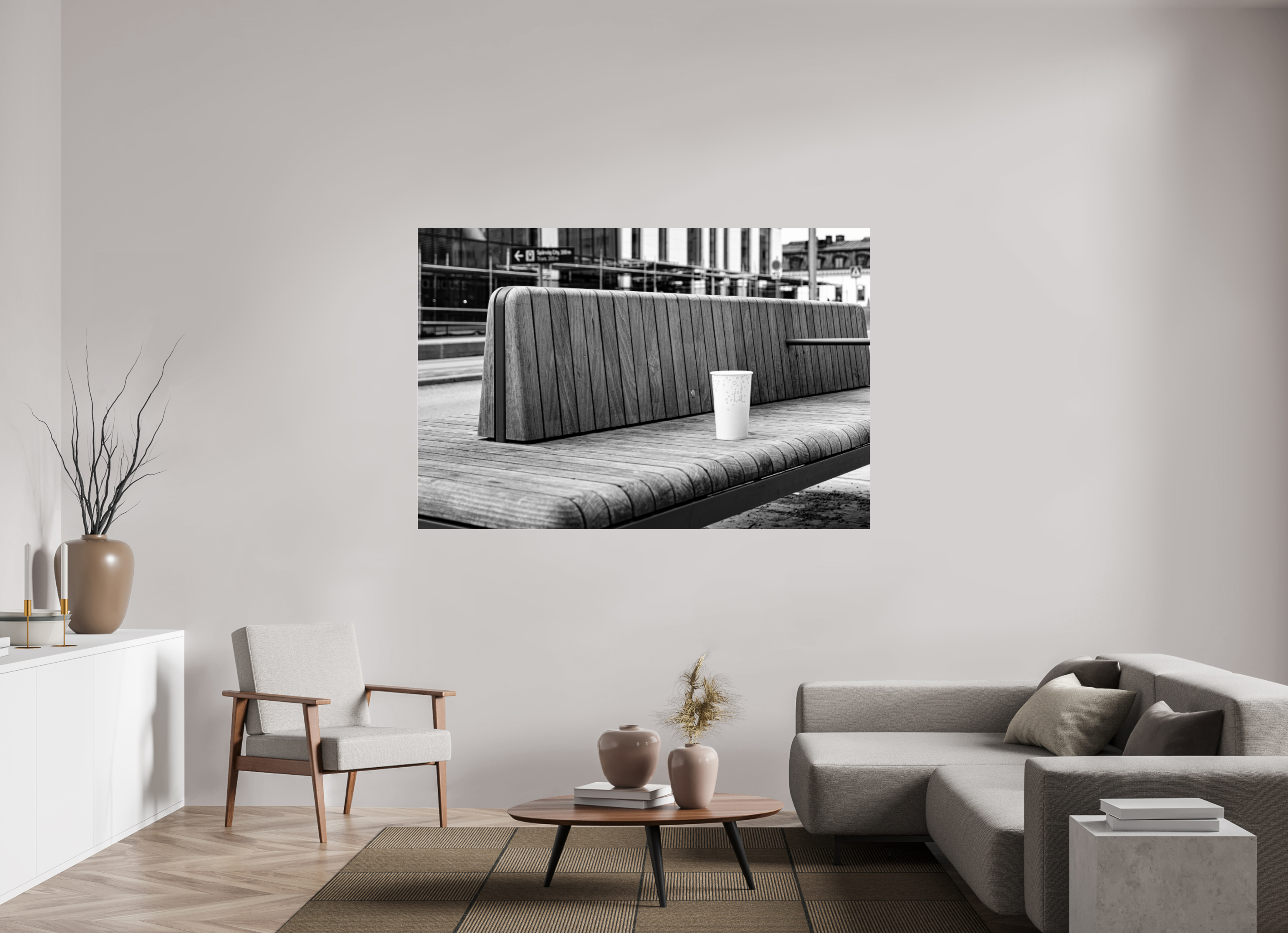 180 x 120 cm, Tirage N&B sous Plexi Décoration murale contemporaine - L’Oubli