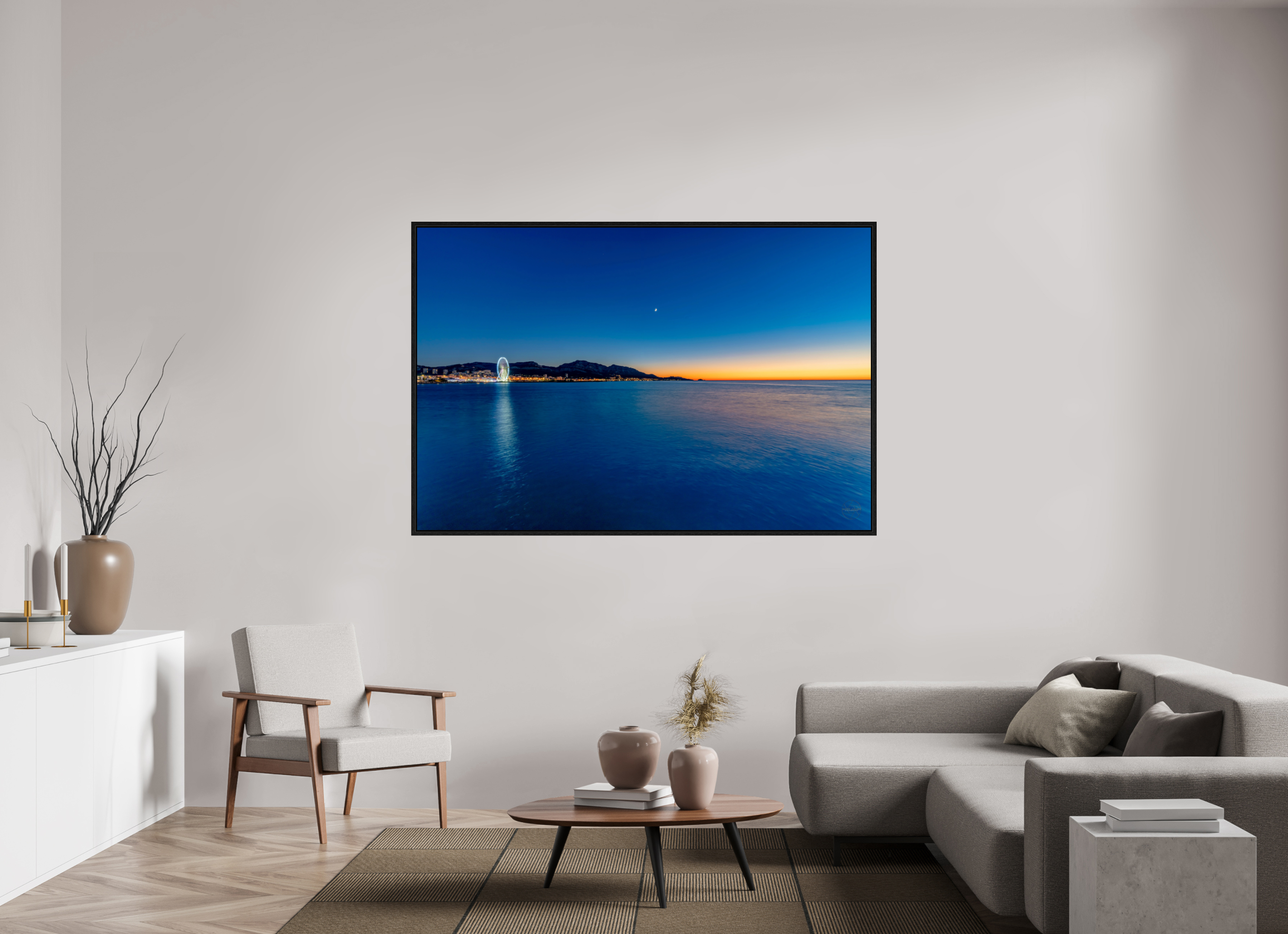 180 x 120 cm, Tirage couleur dans caisse américaine Le calme après la lumière