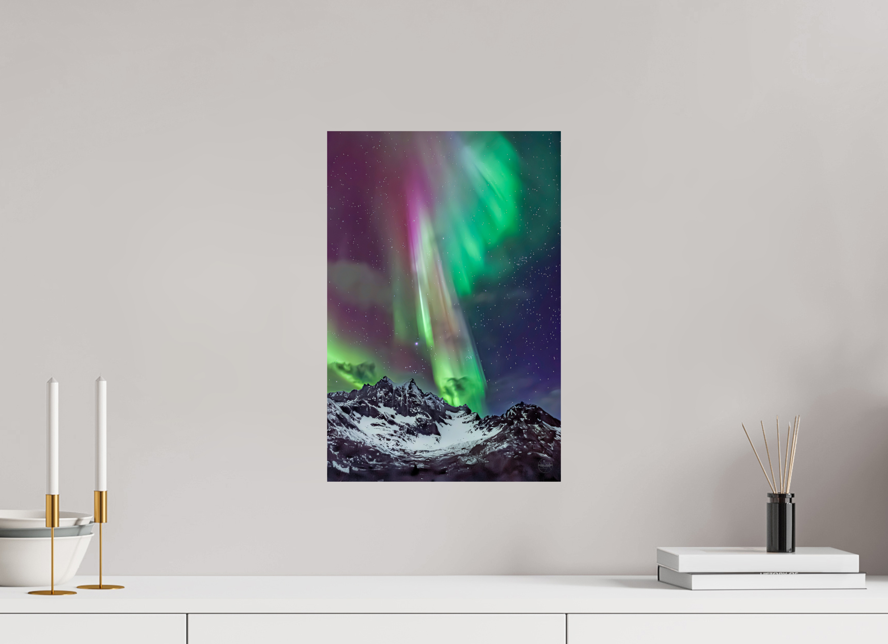 30 x 45 cm, Tirage couleur brillant seul Danse Boréale