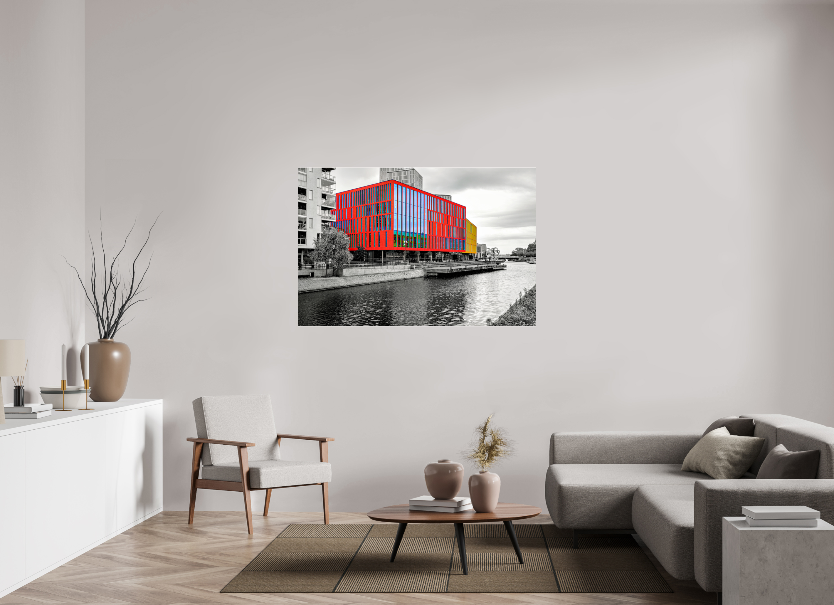 150 x 100 cm, Tirage couleur sous Plexi Chromatisme Urbain | Poster Architecture Contemporaine Design