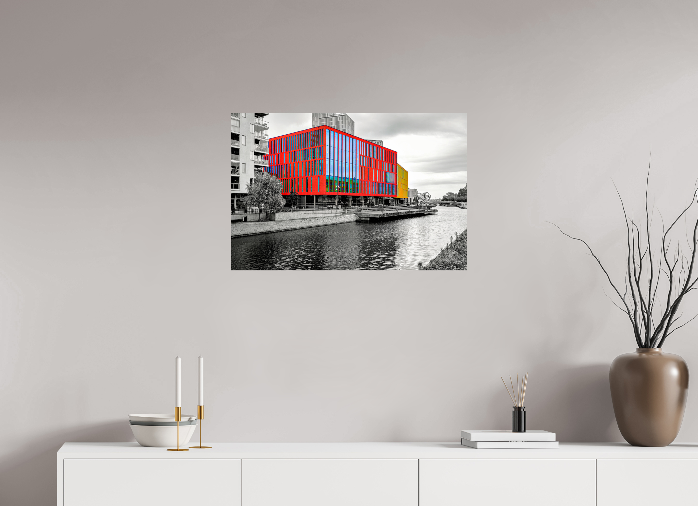 75 x 50 cm, Tirage couleur brillant seul Chromatisme Urbain | Poster Architecture Contemporaine Design
