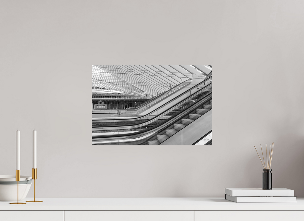 45 x 30 cm, Tirage N&B mat seul Photo architecture – Lignes en mouvement