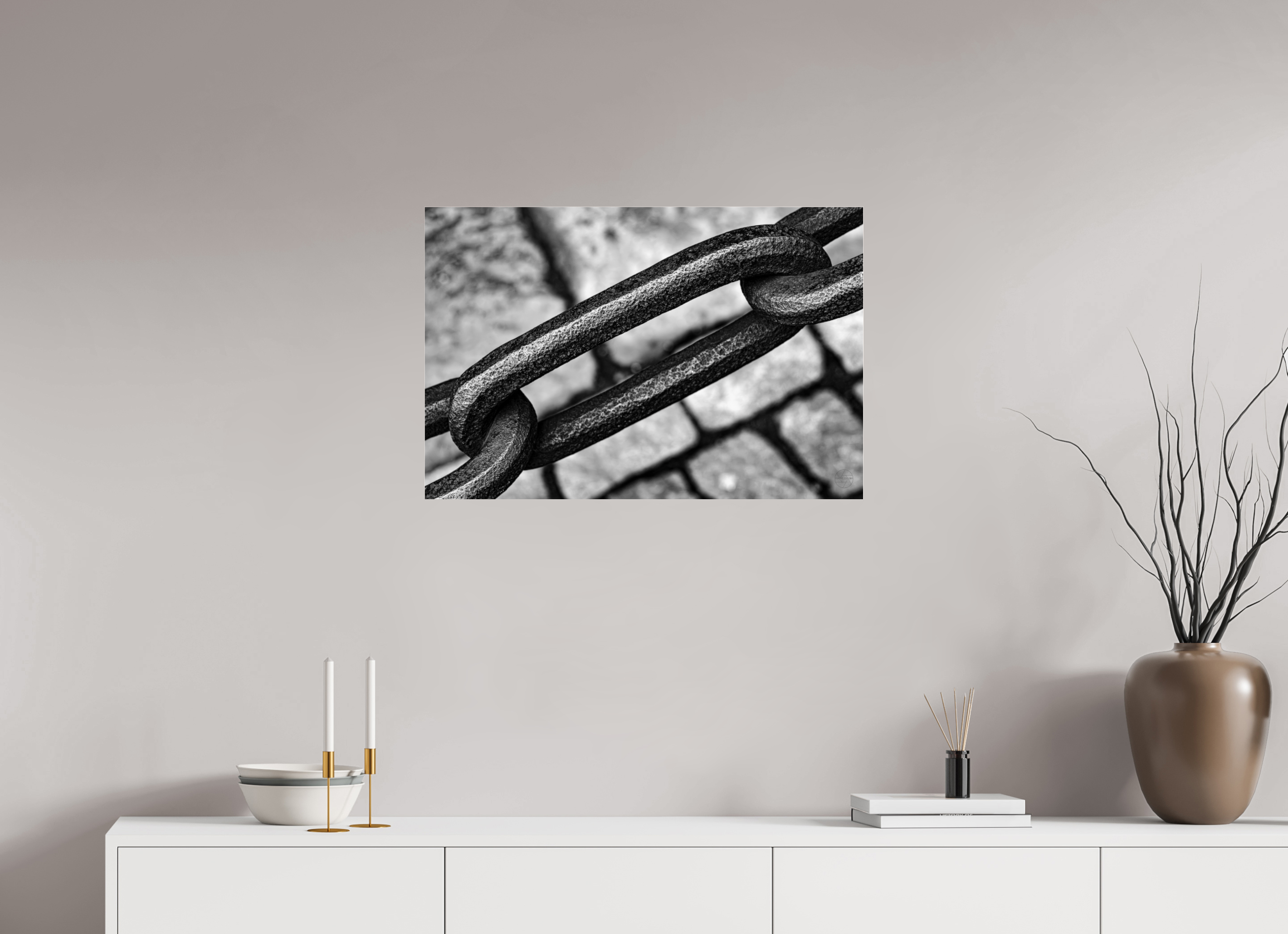 75 x 50 cm, Photo Print Under Acrylic Glass L’étreinte du fer