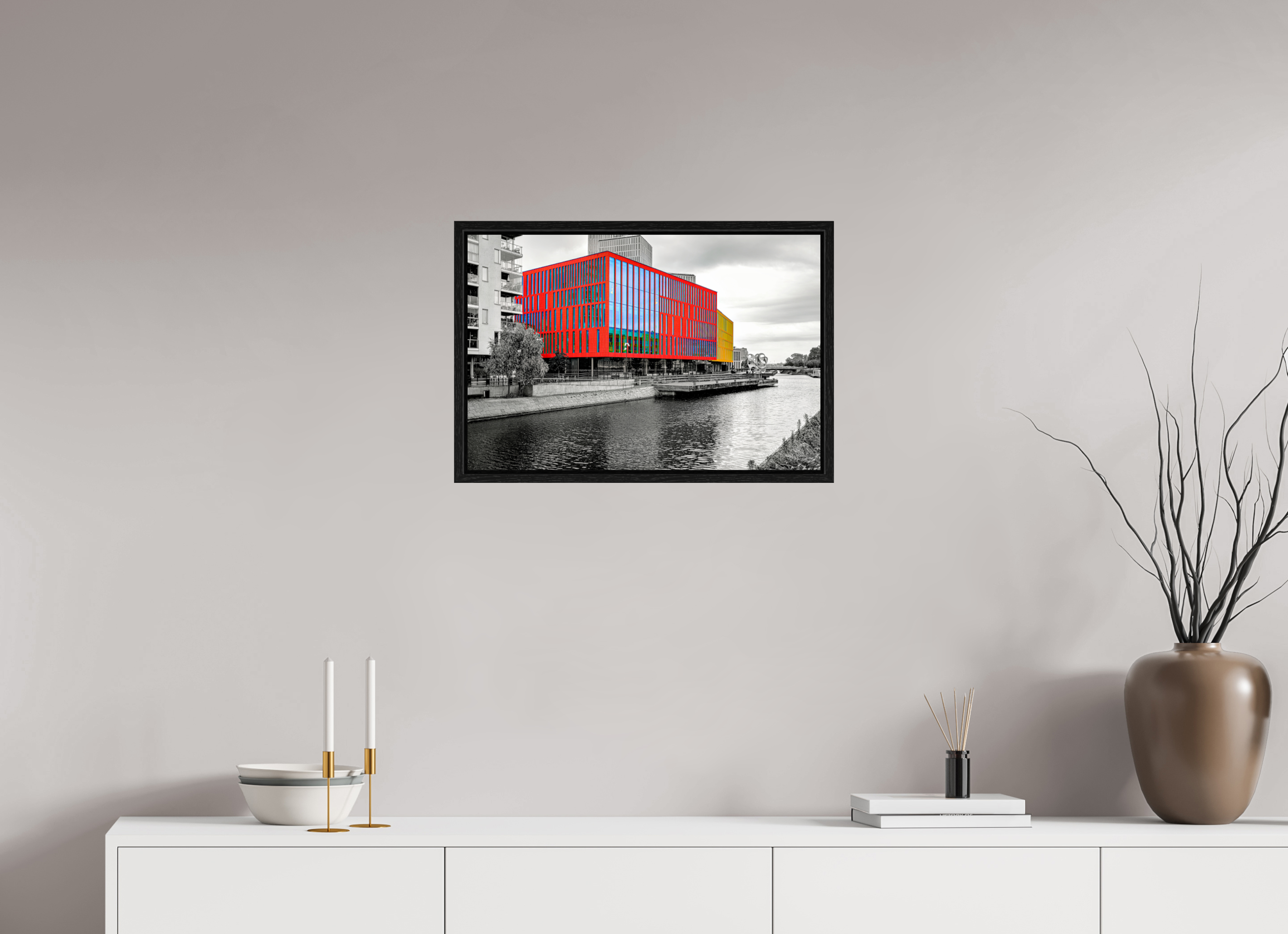 60 x 40 cm, Tirage couleur dans Caisse américaine noire Chromatisme Urbain | Poster Architecture Contemporaine Design