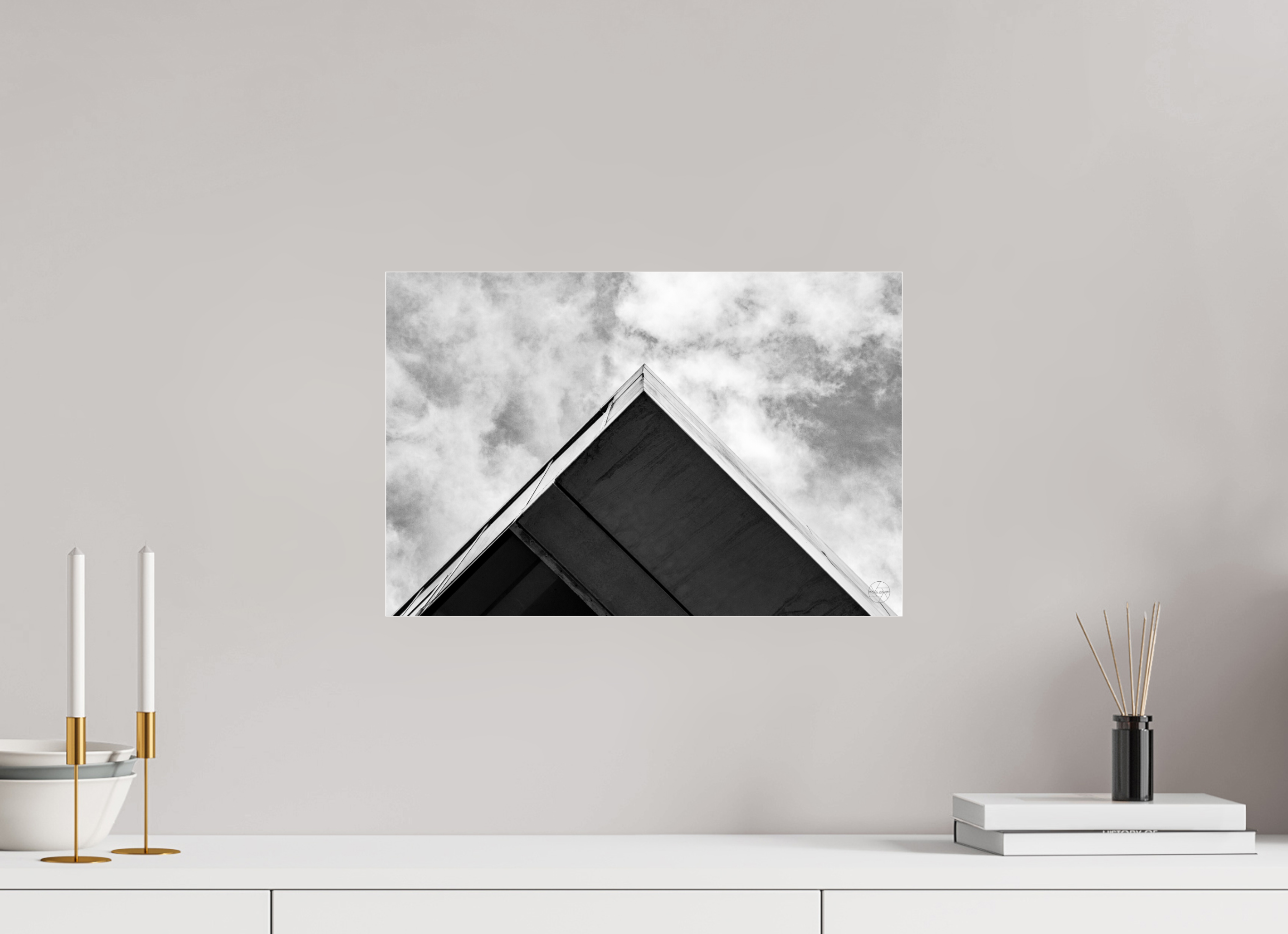 45 x 30 cm, Tirage N&B sous Plexi Pyramide - Décoration murale contemporaine