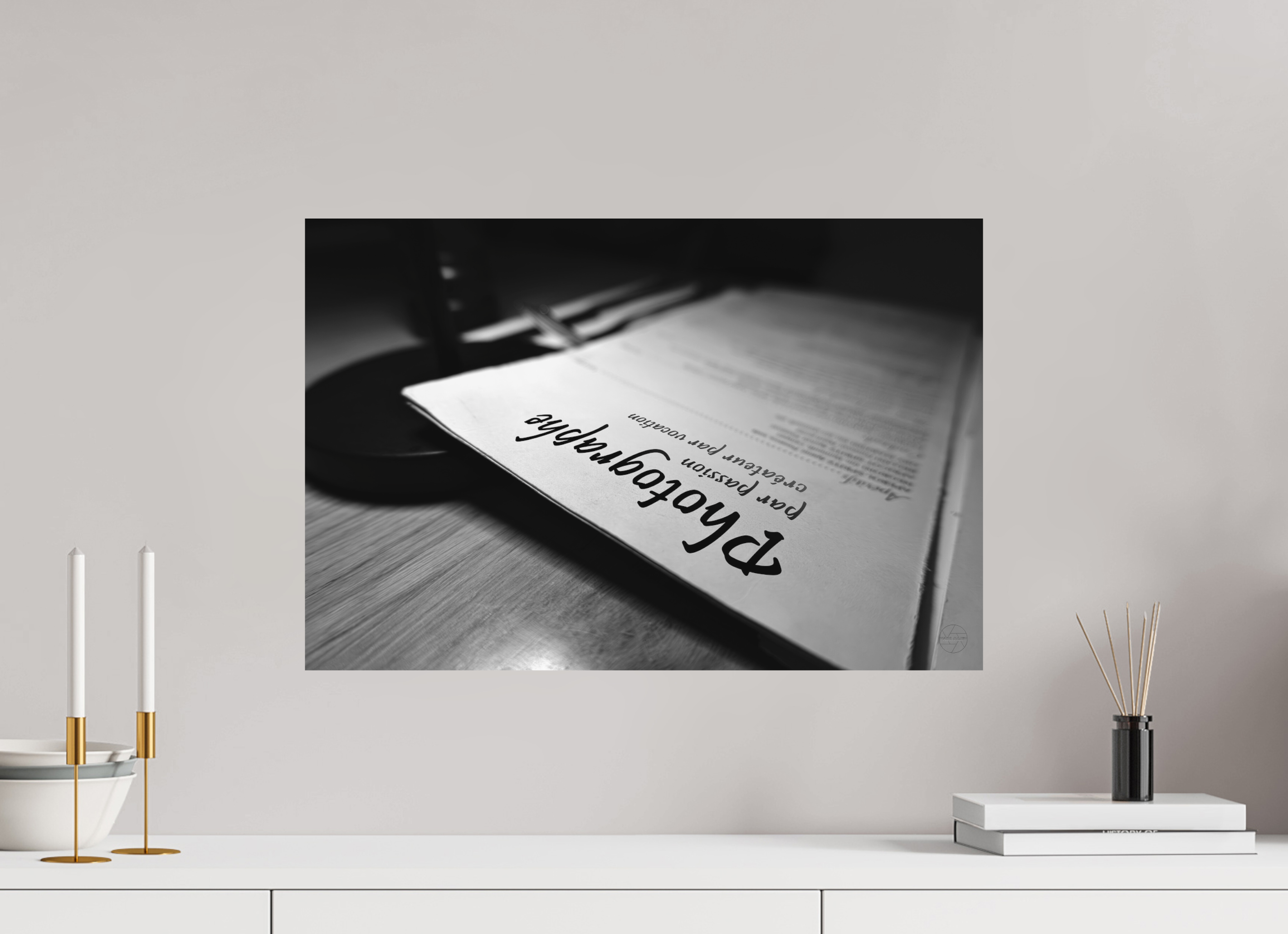 60 x 40 cm, Tirage N&B mat seul Photographe par passion, créateur par vocation | Poster Fine Art