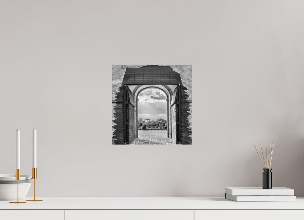 30 x 30 cm, Tirage N&B mat seul Affiche artistique – La Montée des Canons