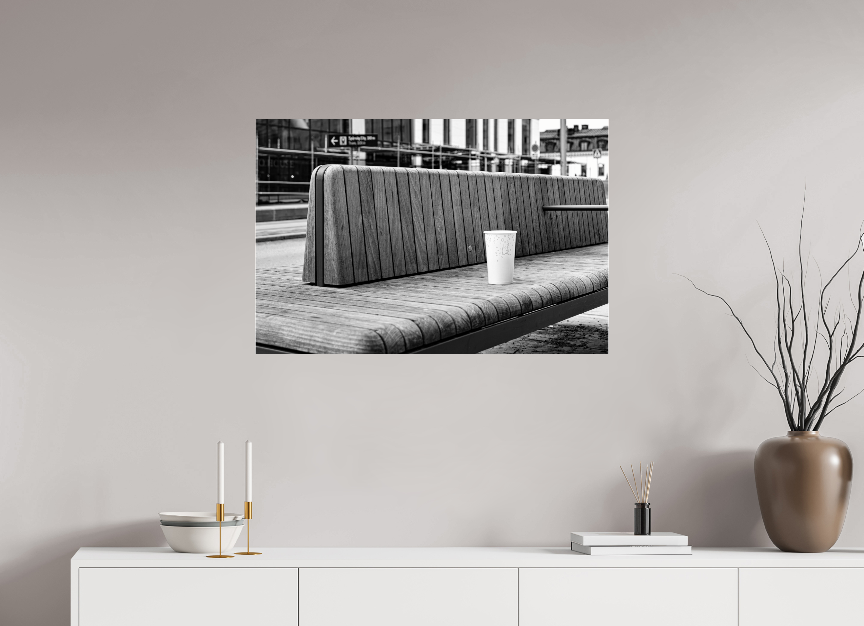 90 x 60 cm, Tirage N&B sous Plexi Décoration murale contemporaine - L’Oubli