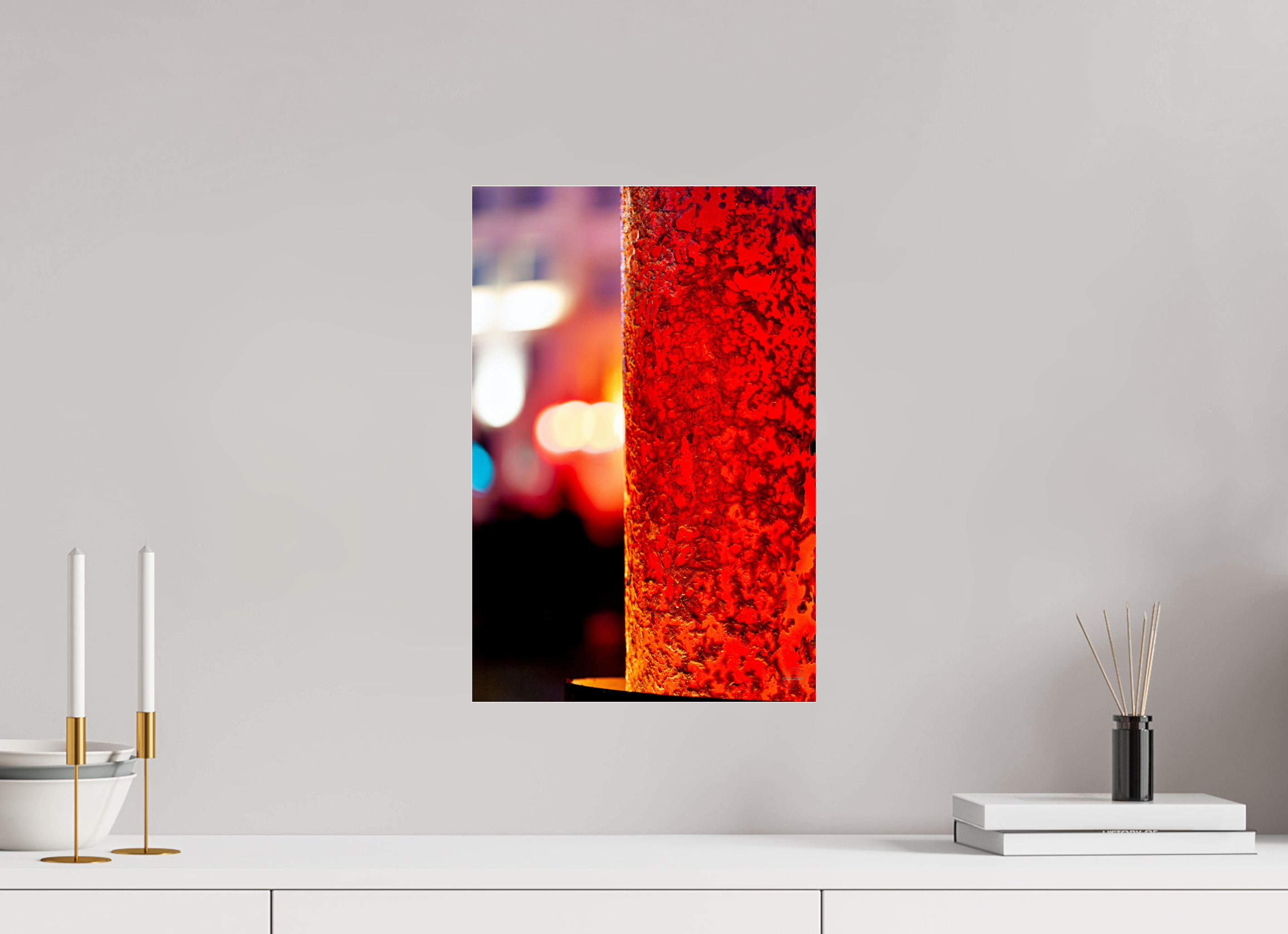 30 x 45 cm, Photo Print Under Acrylic Glass Photo décorative – Le fer et le feu