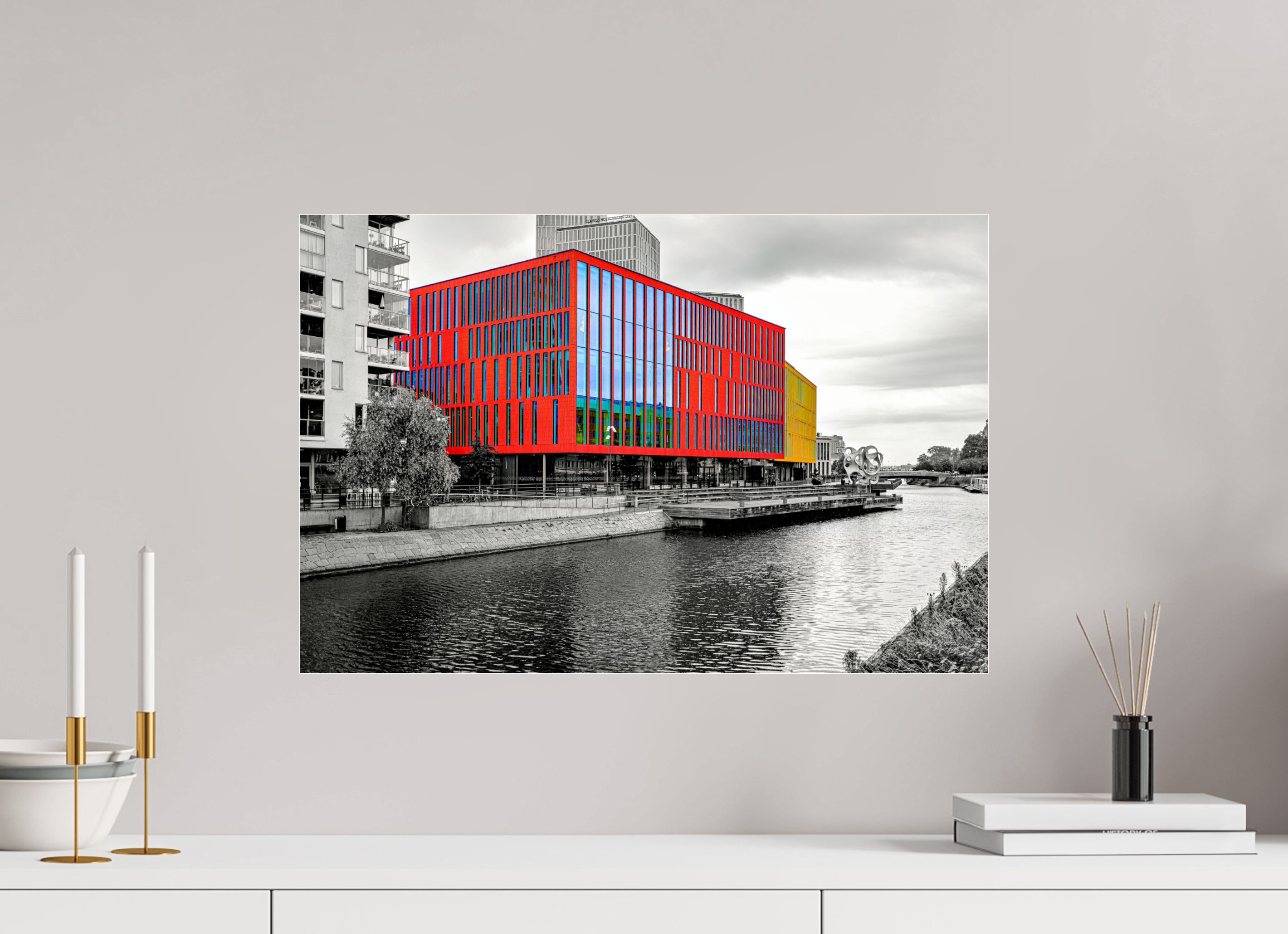 60 x 40 cm, Tirage couleur sous Plexi Chromatisme Urbain | Poster Architecture Contemporaine Design