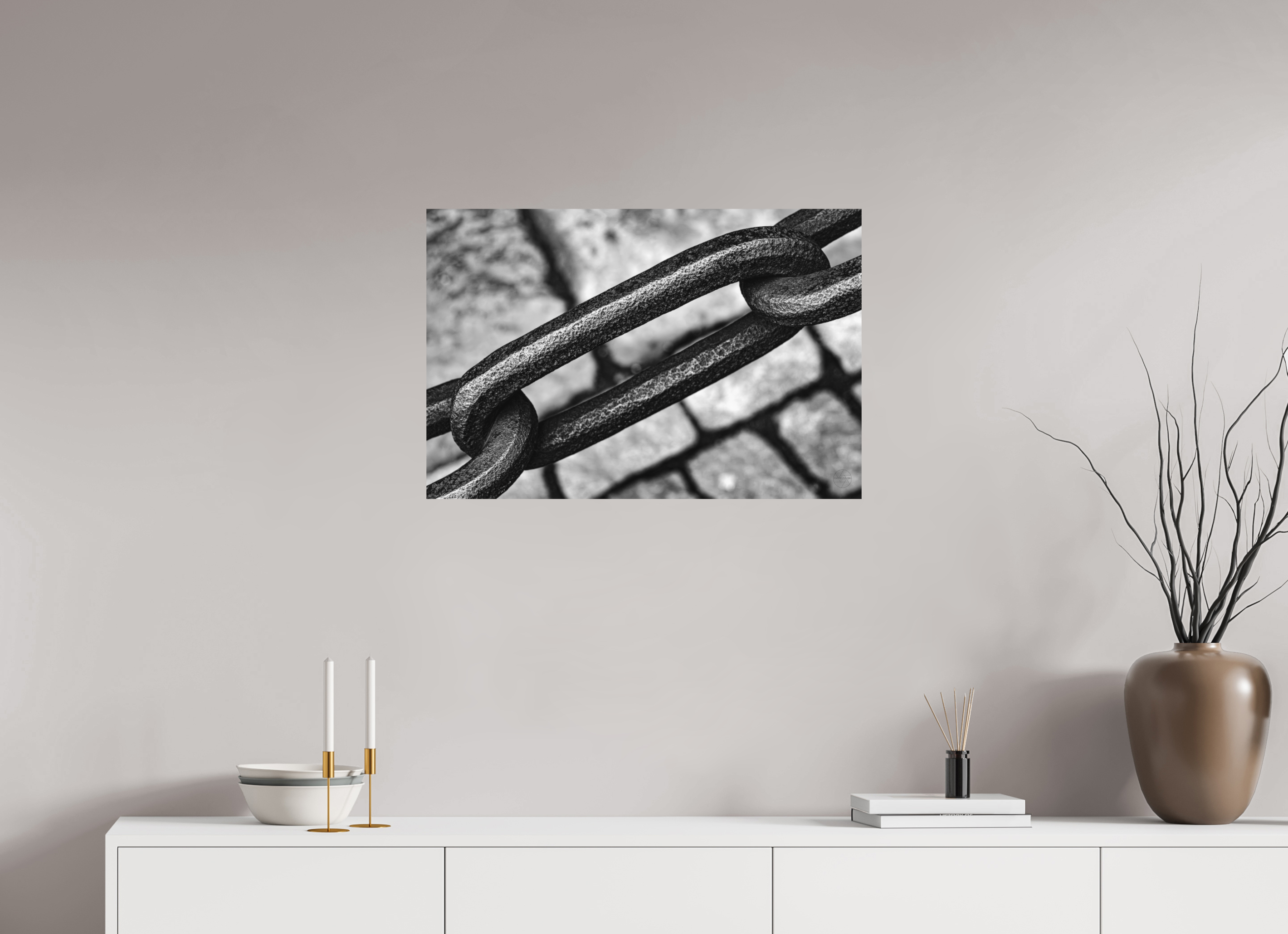 75 x 50 cm, Tirage N&B mat seul L’étreinte du fer