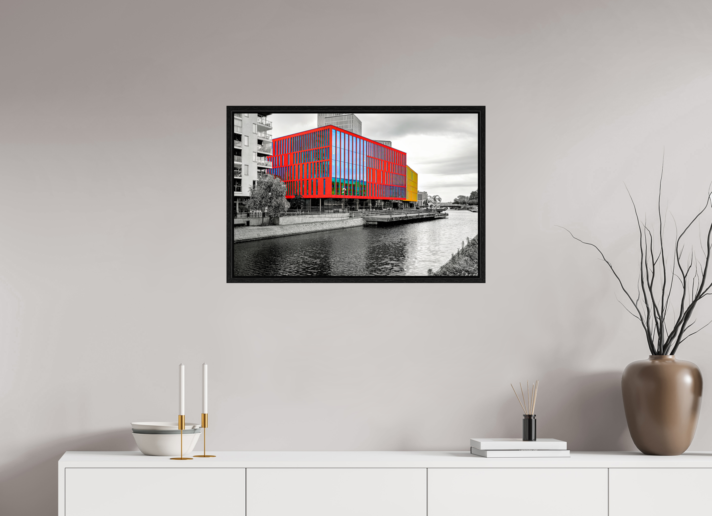 75 x 50 cm, Tirage couleur dans Caisse américaine noire Chromatisme Urbain | Poster Architecture Contemporaine Design