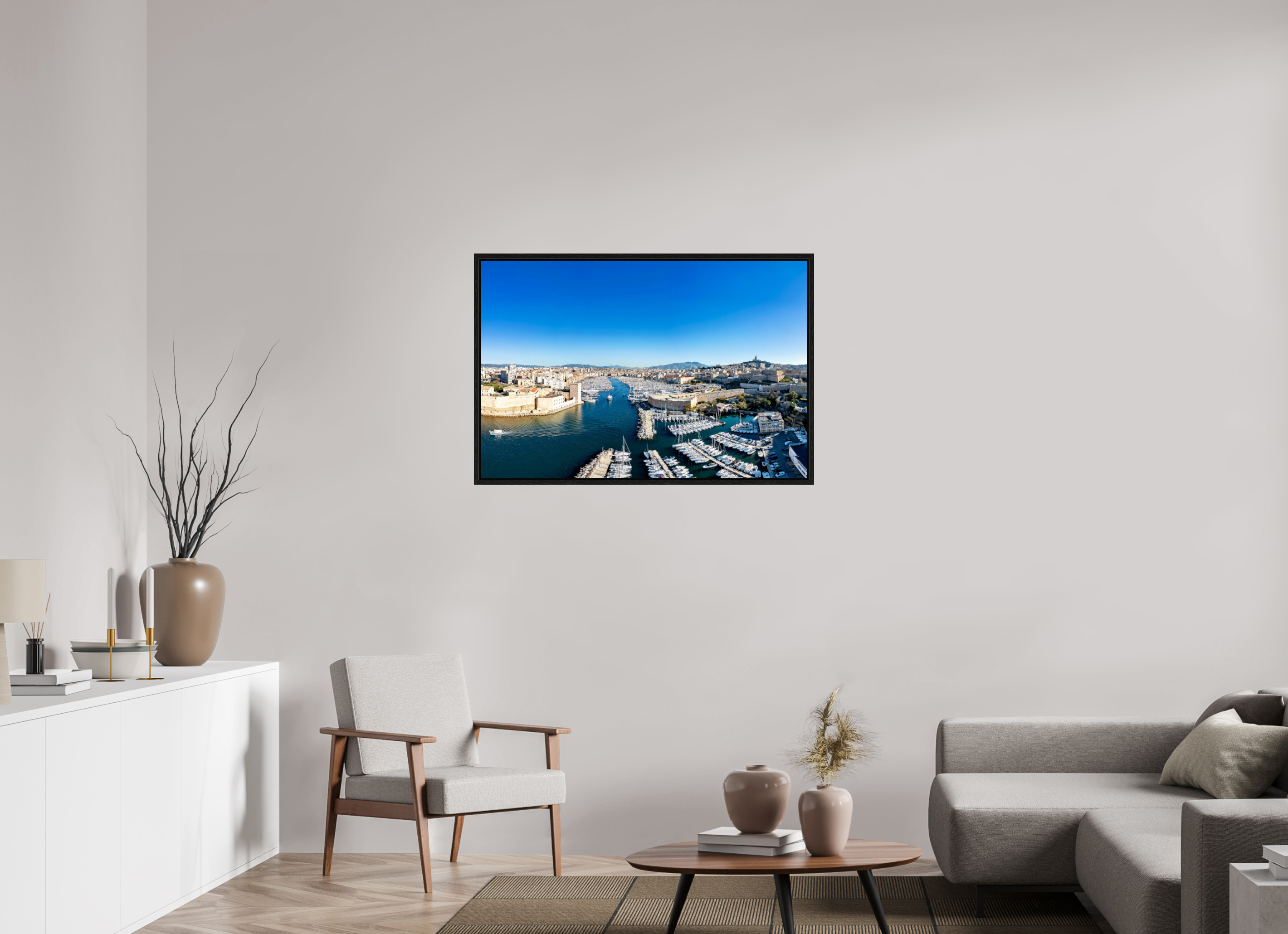 105 x 70 cm, Tirage couleur dans caisse américaine Poster de Marseille - Entre ciel et mer